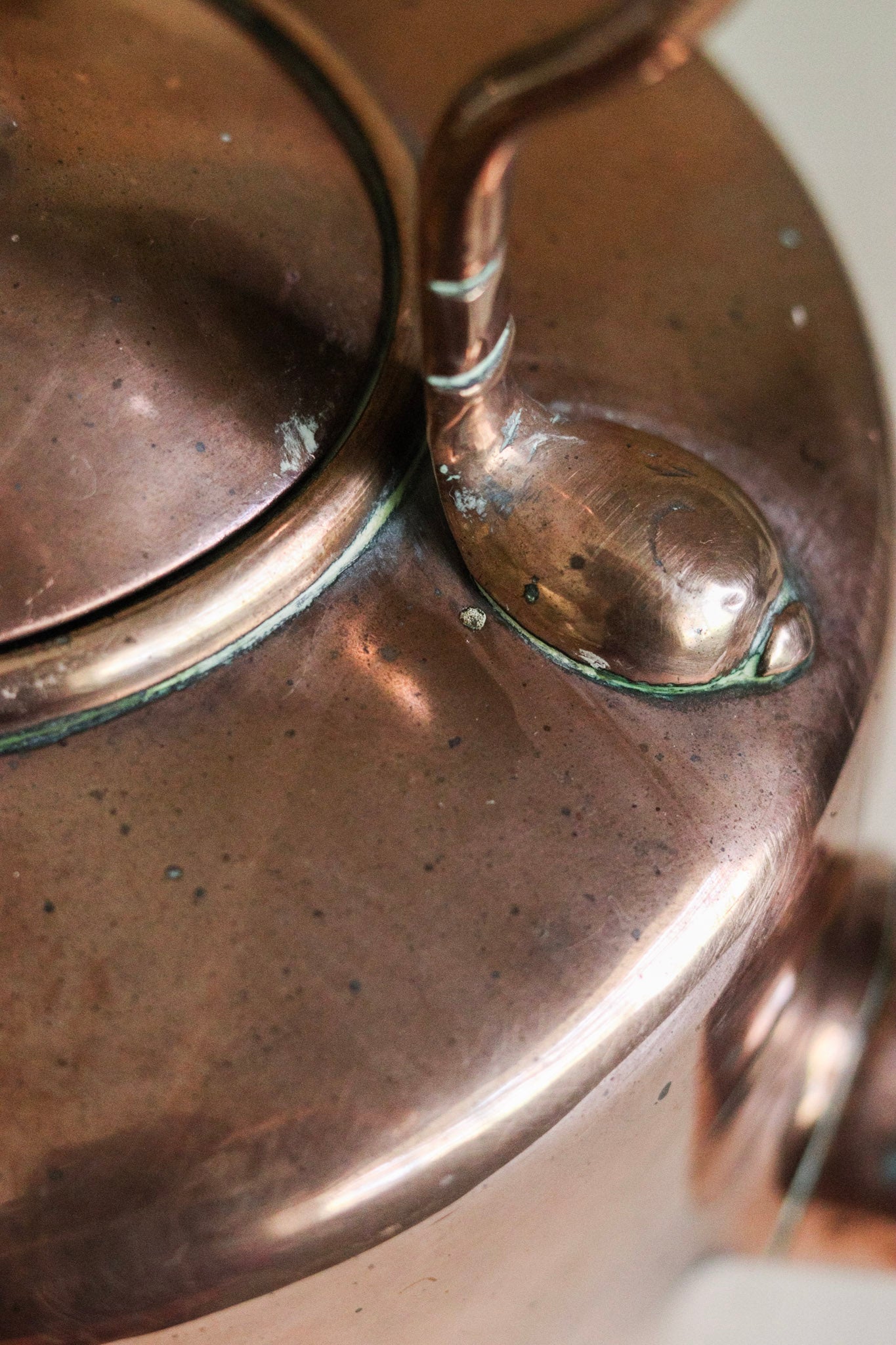 Large Antique English Copper Kettle