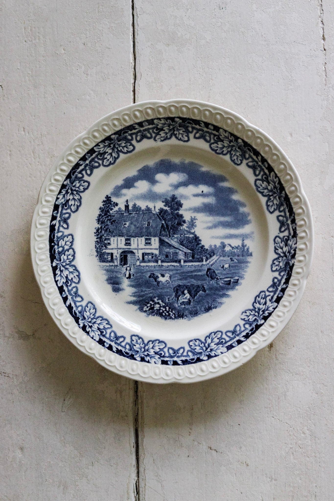 Vintage Dutch Transferware Plate - Dutch Farm No.3