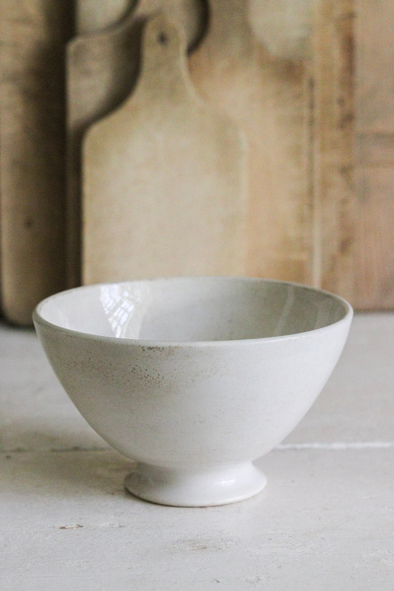Antique French Ironstone Café Bowl
