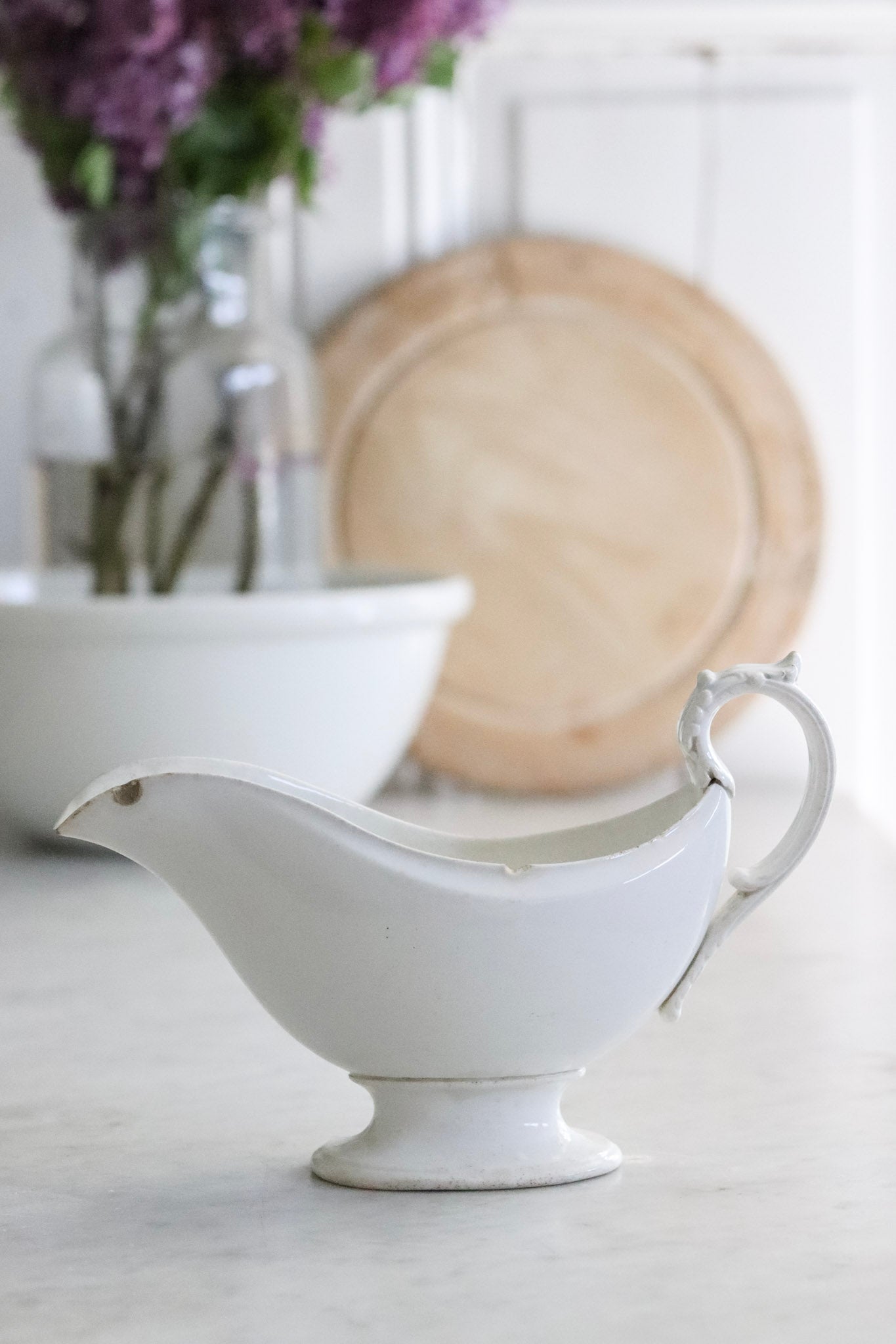 Antique French Ironstone Sauciér