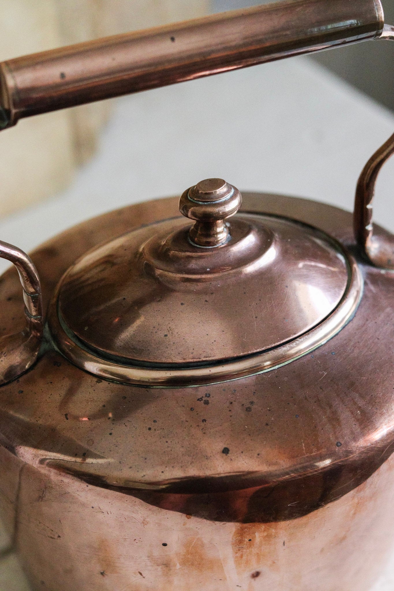 Large Antique English Copper Kettle