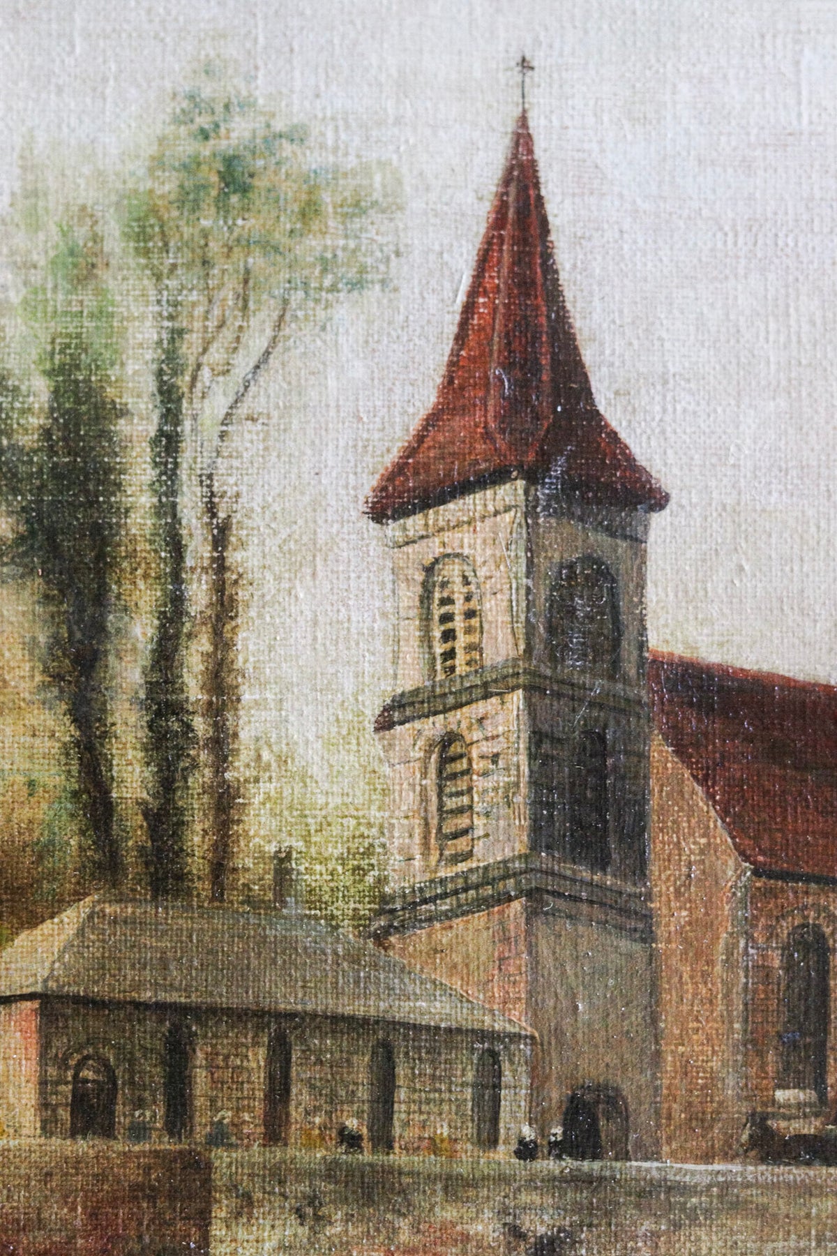 English Church Oil Painting