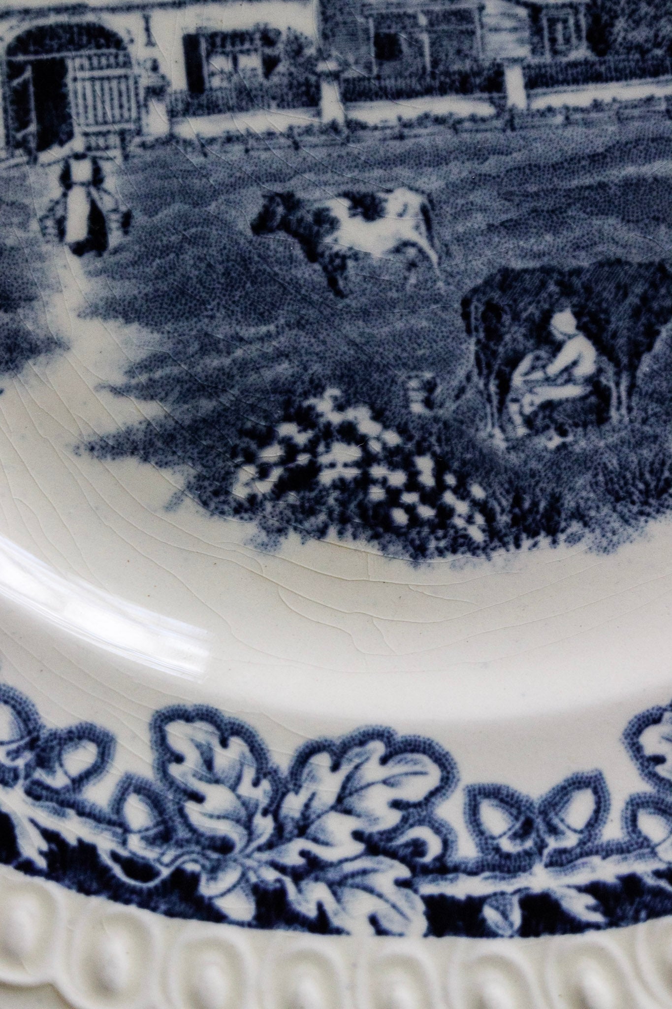 Vintage Dutch Transferware Plate - Dutch Farm No.3