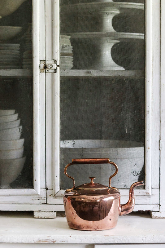 Petite Antique English Copper Kettle