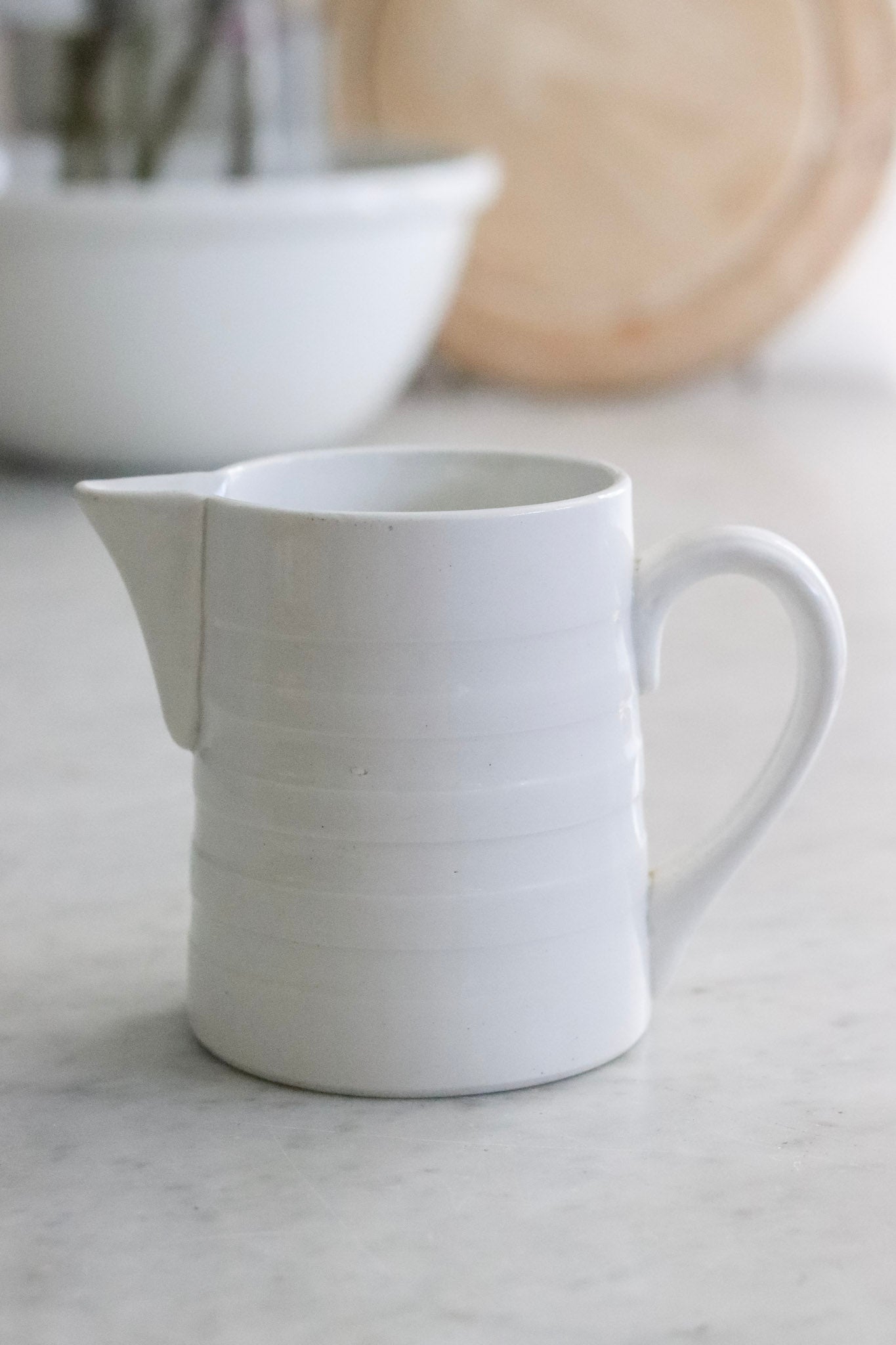Vintage French Banded Pitcher