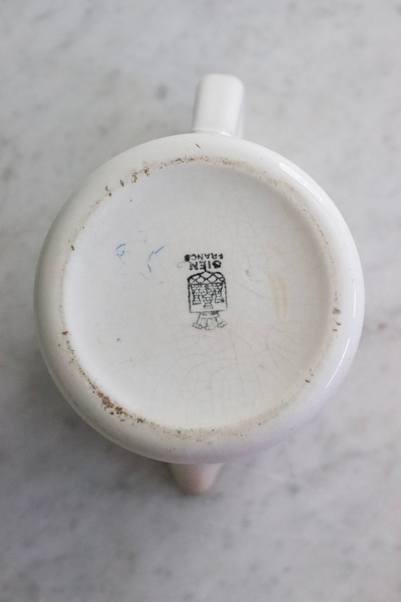 Vintage French Banded Pitcher