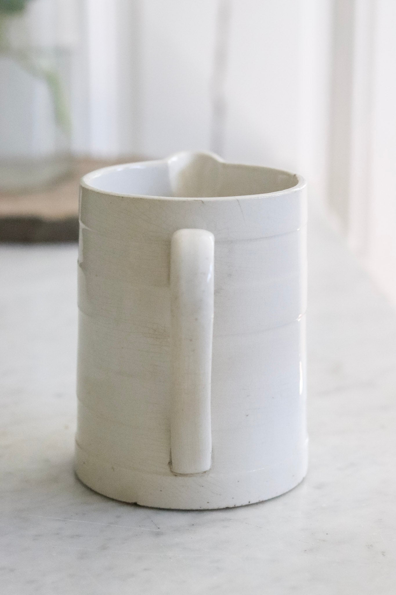 Antique French Banded Pitcher