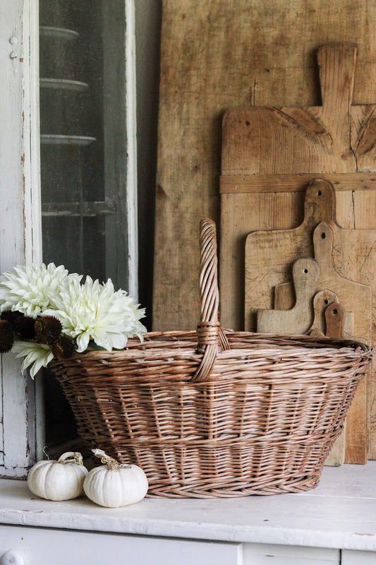 Vintage European Harvest Basket