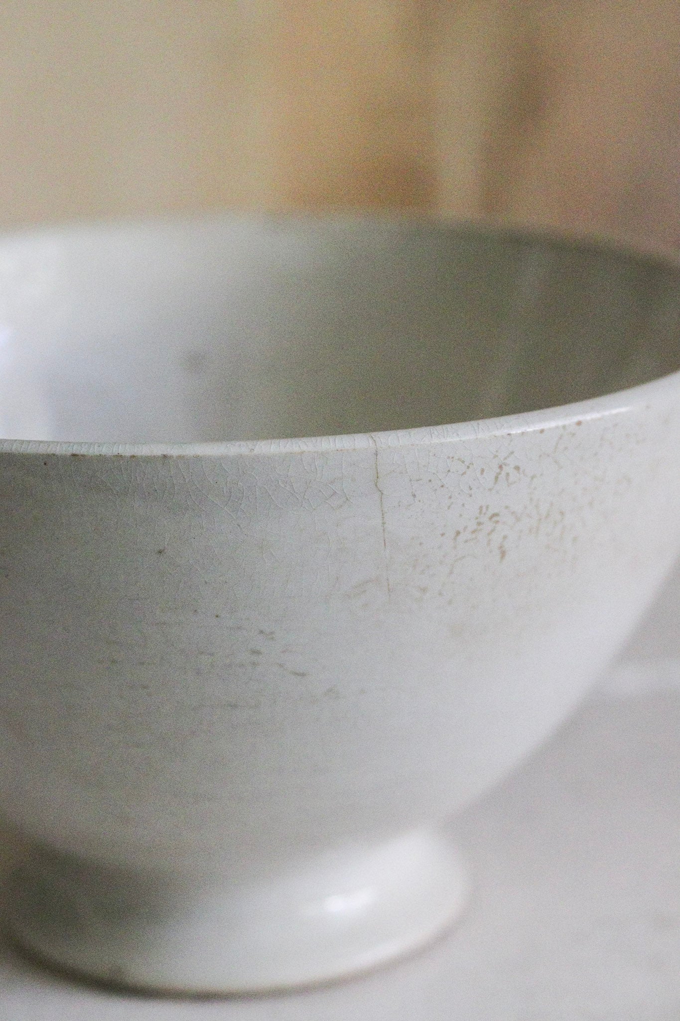 Antique French Ironstone Café Bowl