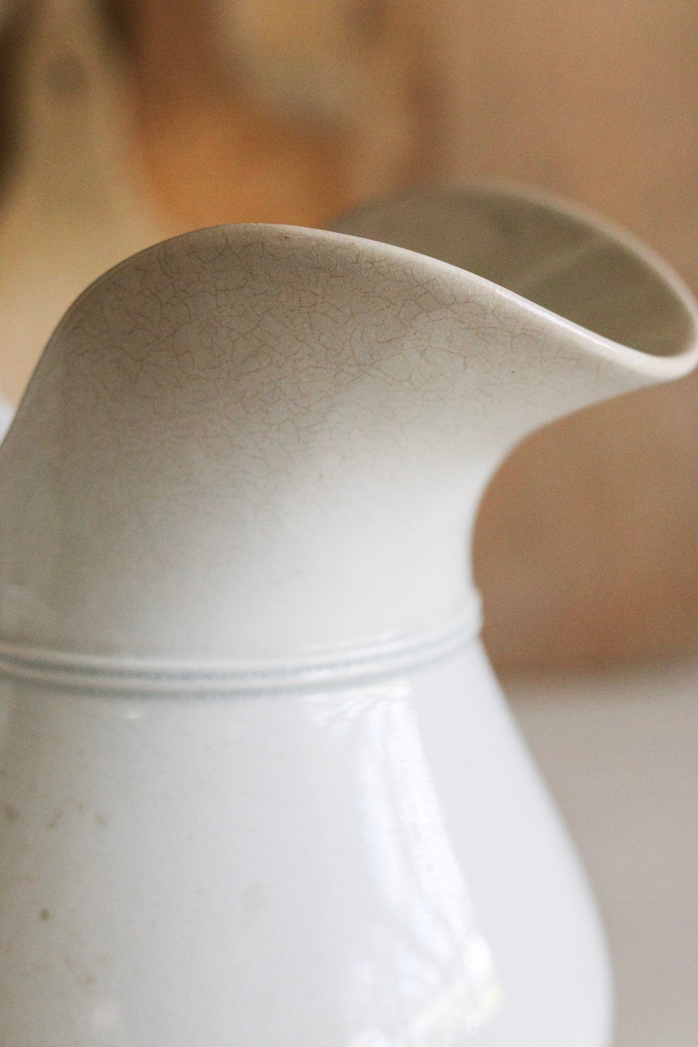 Antique French Ironstone Pitcher