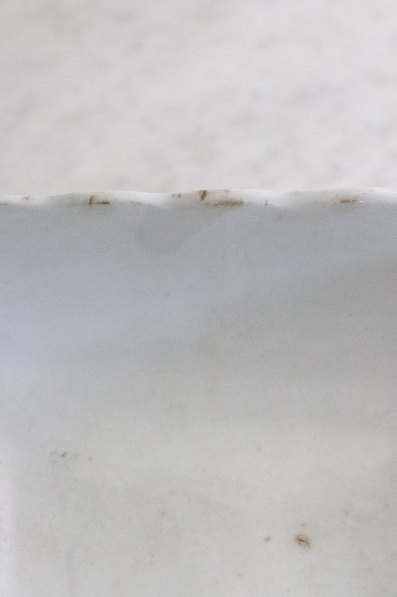 Large Antique Ironstone Ladyfinger Bowl