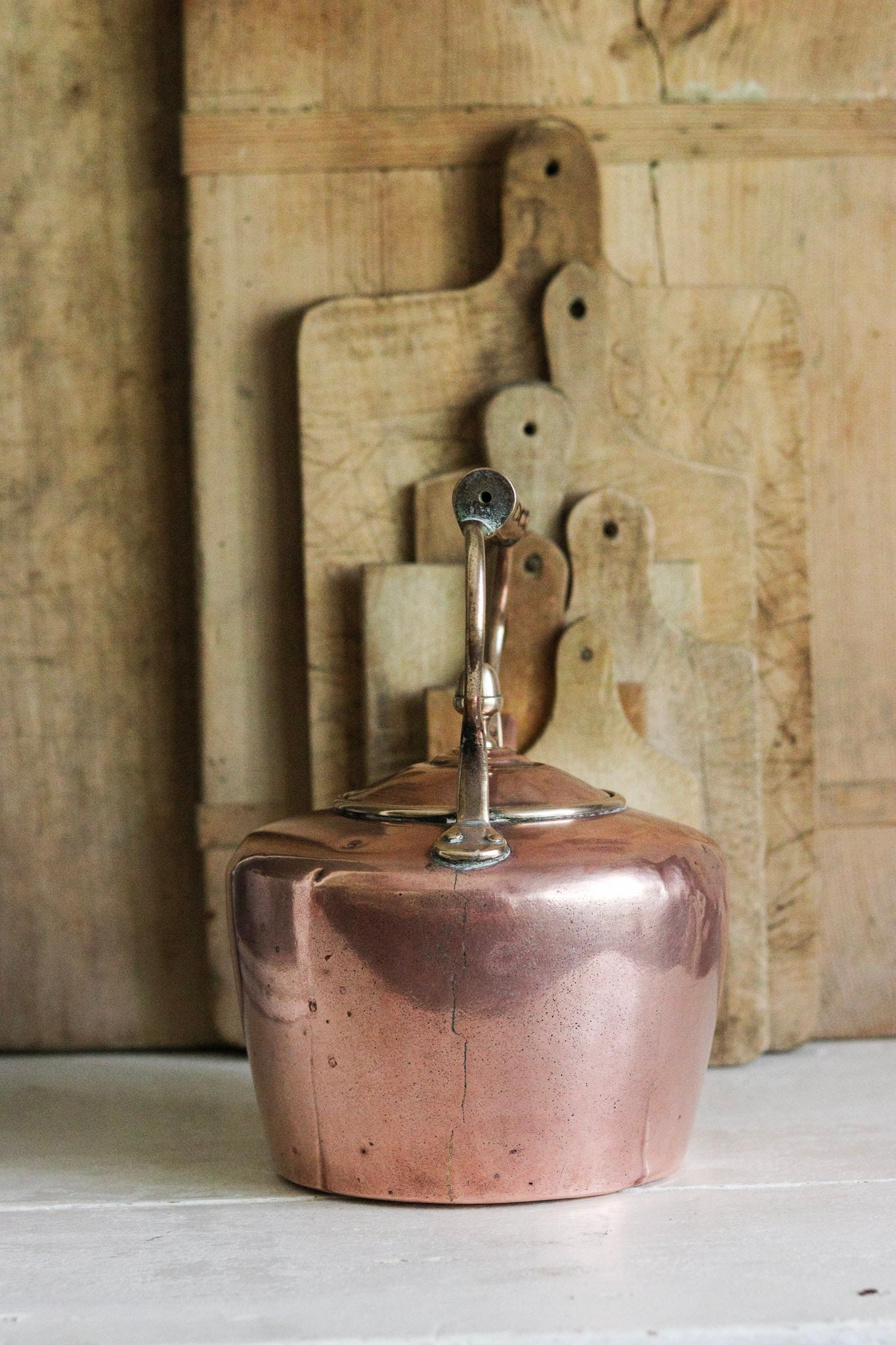 Large Antique English Copper Kettle