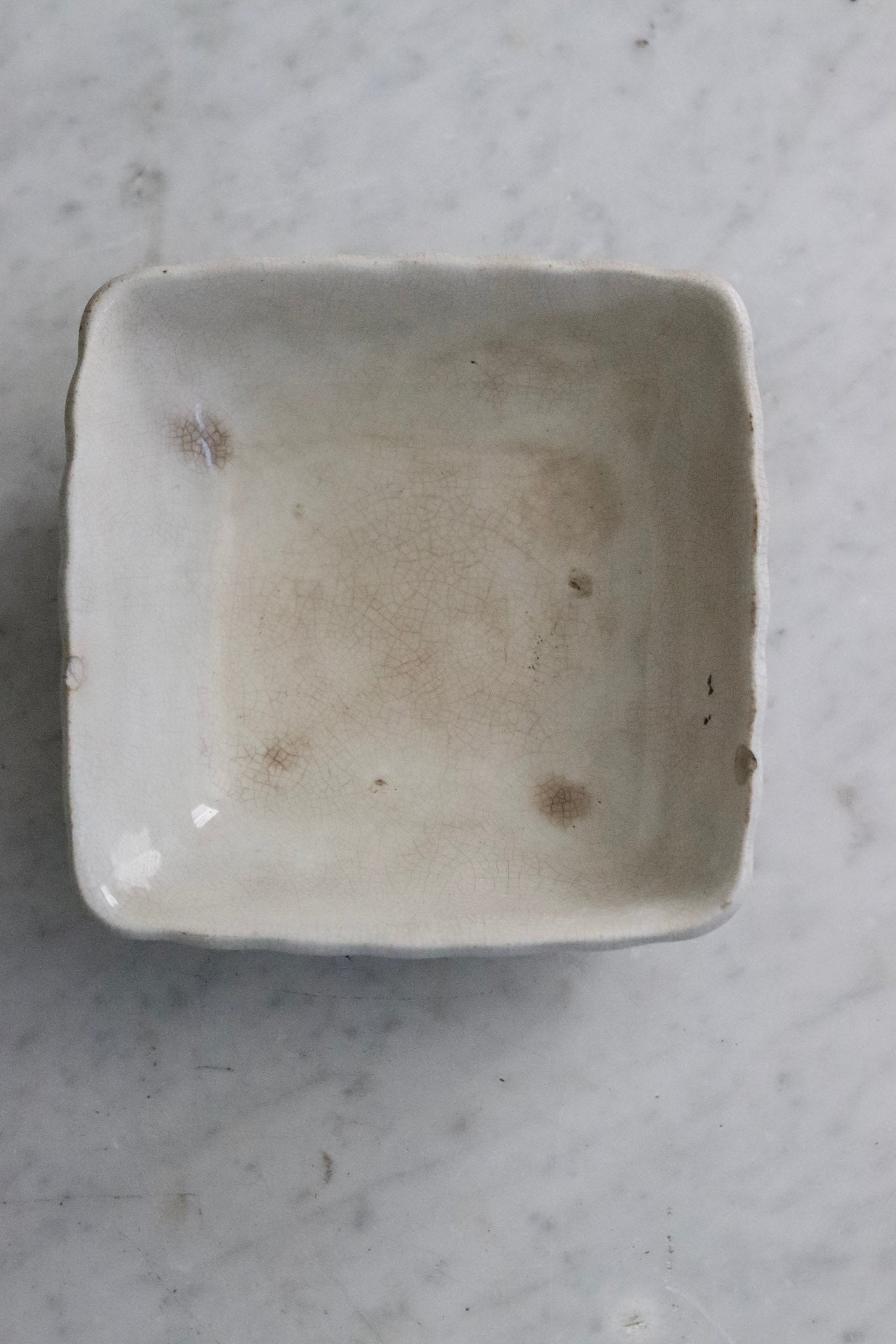 Petite Antique Ironstone Ladyfinger Bowl