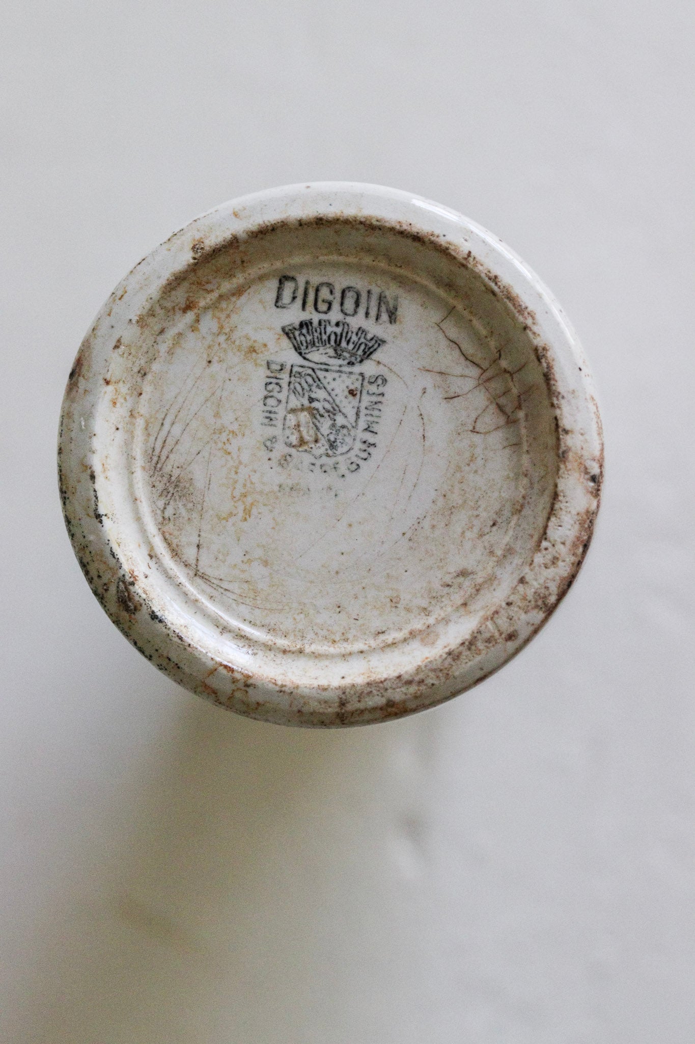 Worn Antique French Mustard Pot