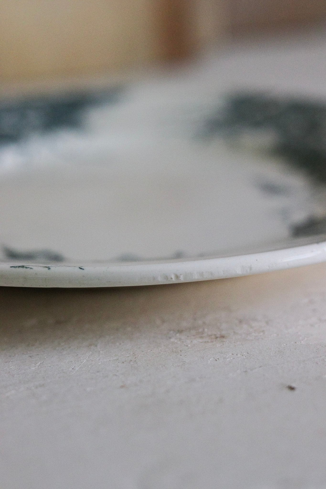 Antique French Transferware Plate with Birds