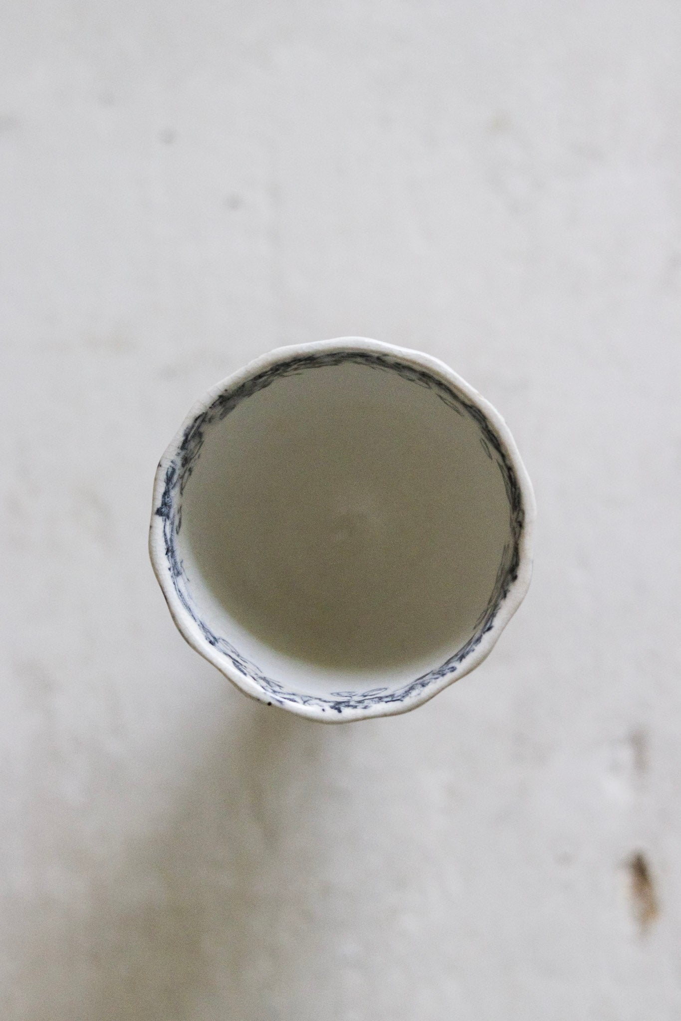 Antique French Transferware Egg Cup