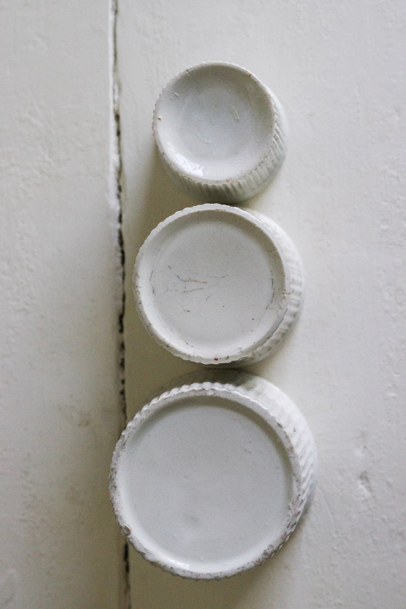 Antique English Maling Pots - Set of Three