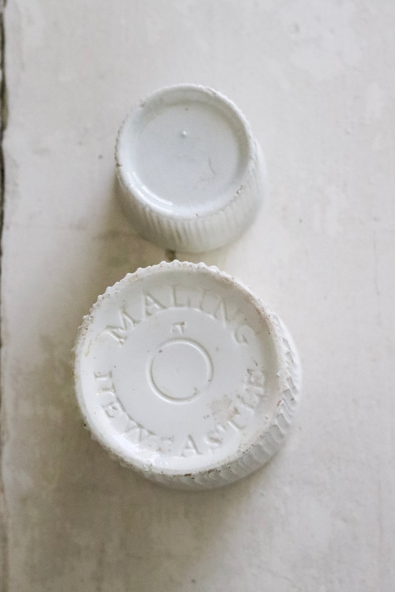 Antique English Maling Pots - Set of Two