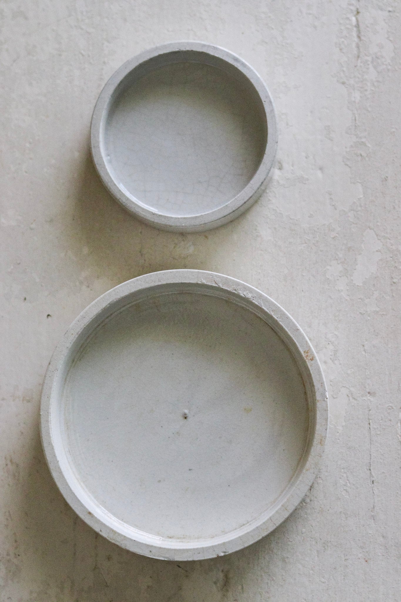 Antique English Lidded Pots - Set of Two