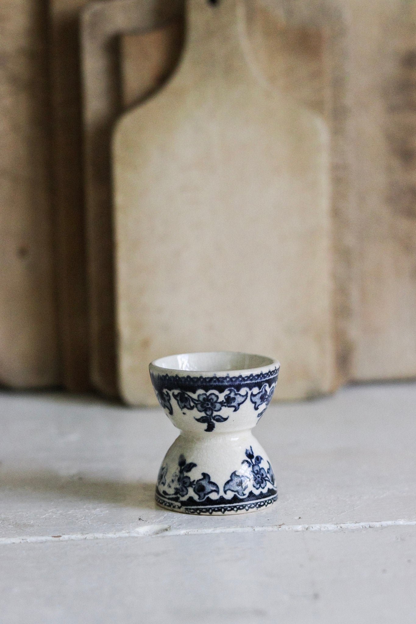 Antique French Transferware Egg Cup