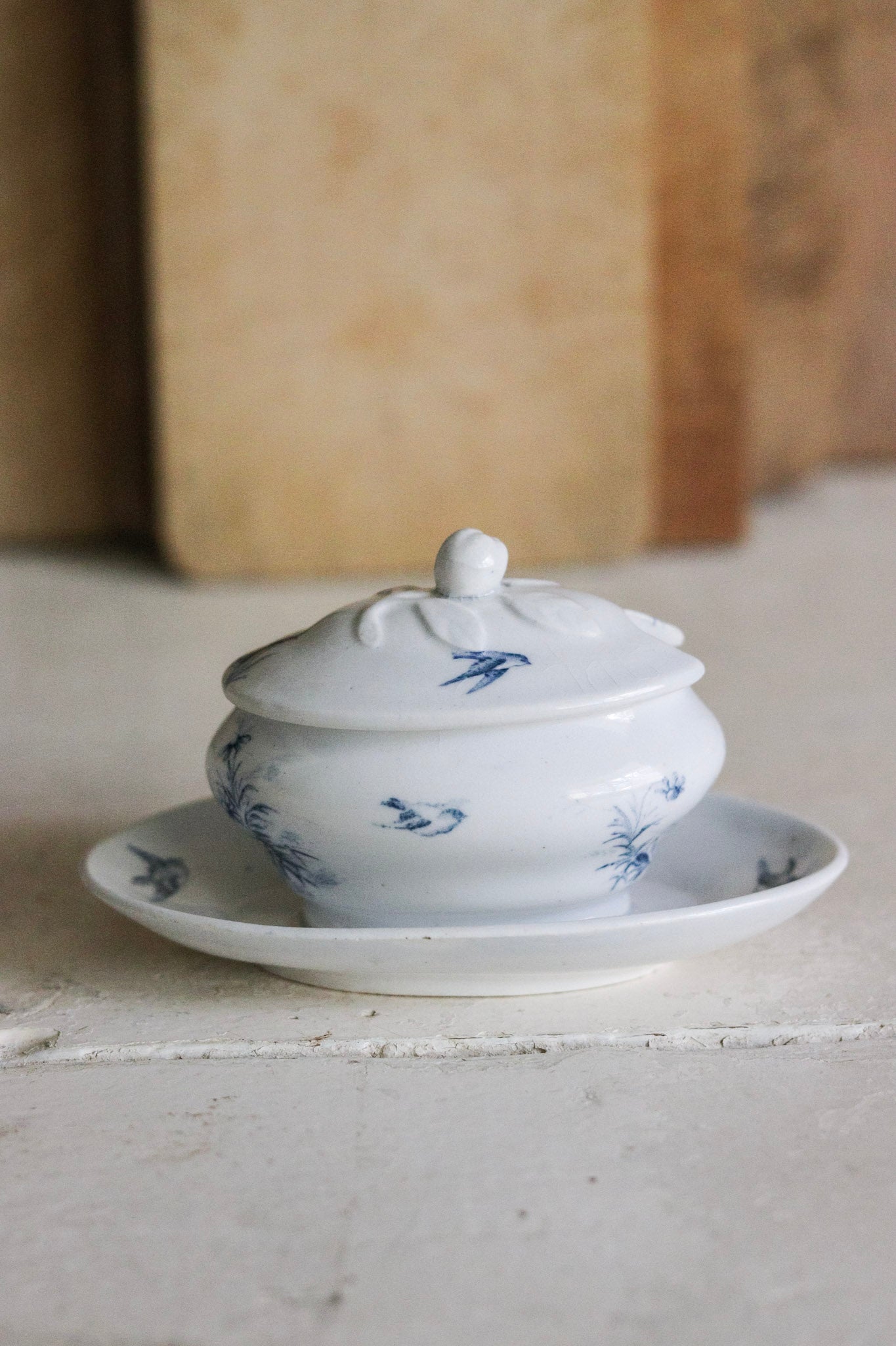 Antique French Dînette Set Transferware Saucier No. 1