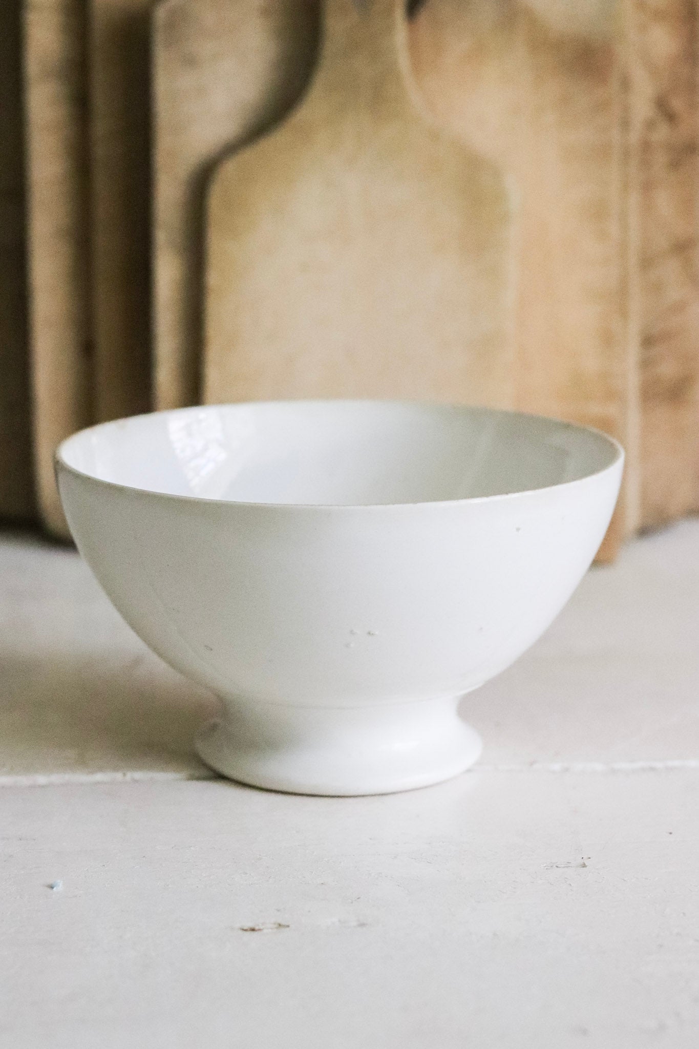 Antique French Ironstone Café Bowl