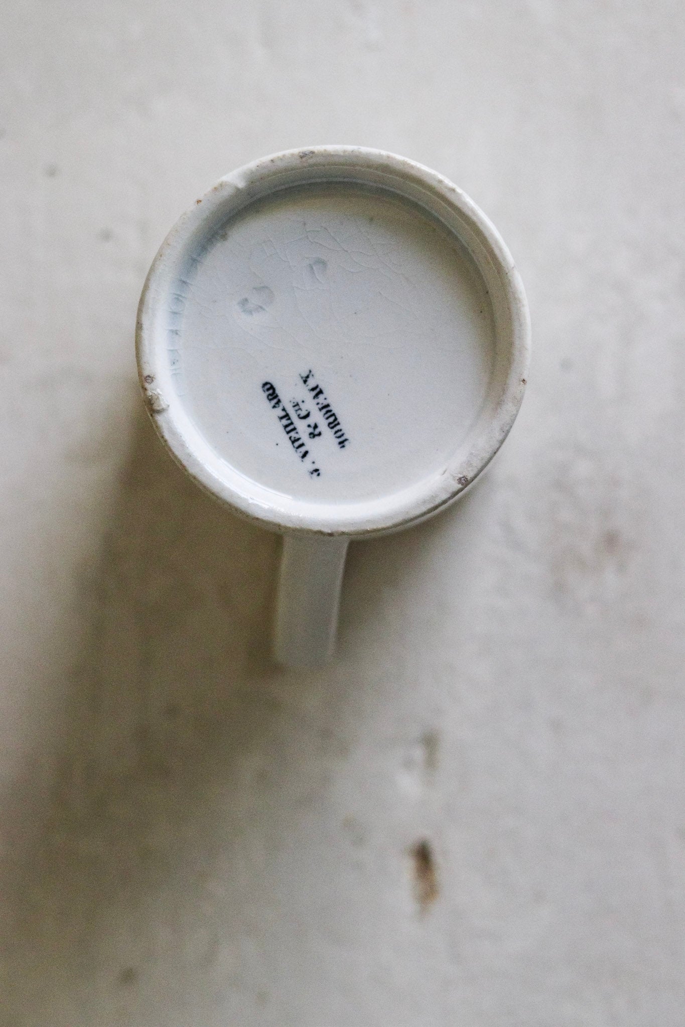 Antique French Ironstone Espresso Cup