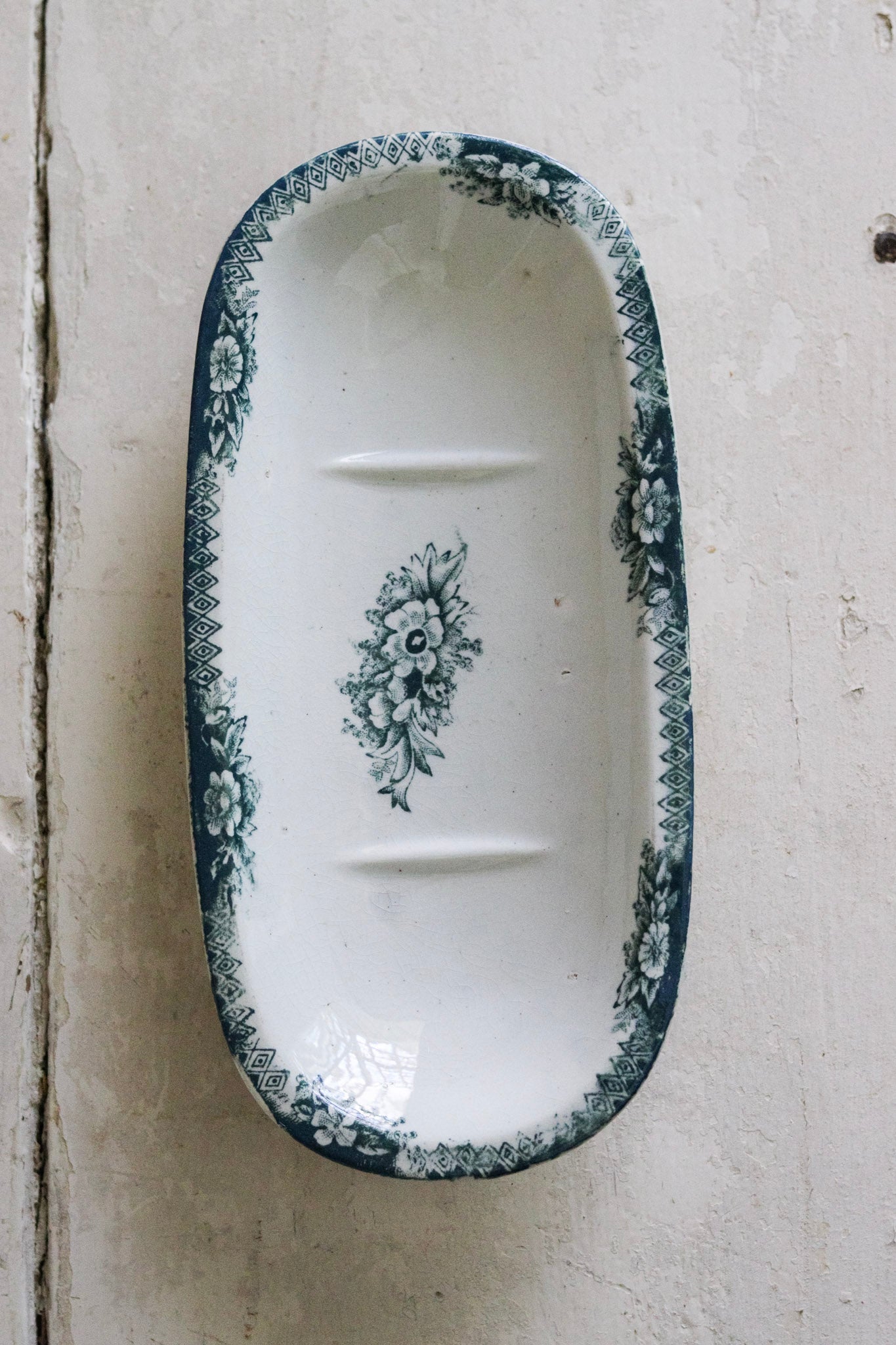 Vinage French Transferware Razor Dish