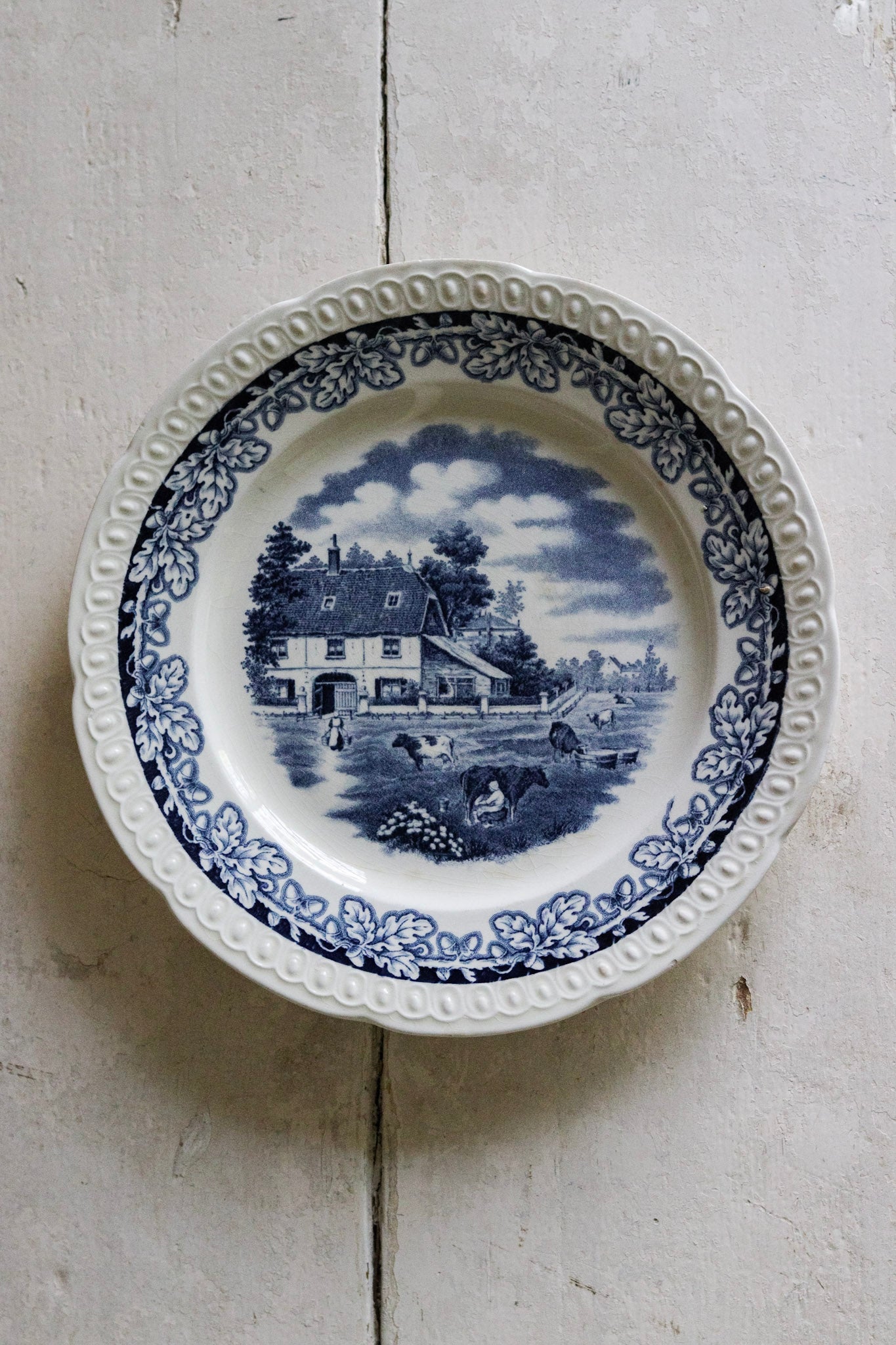 Vintage Dutch Transferware Plate - Dutch Farm No.2