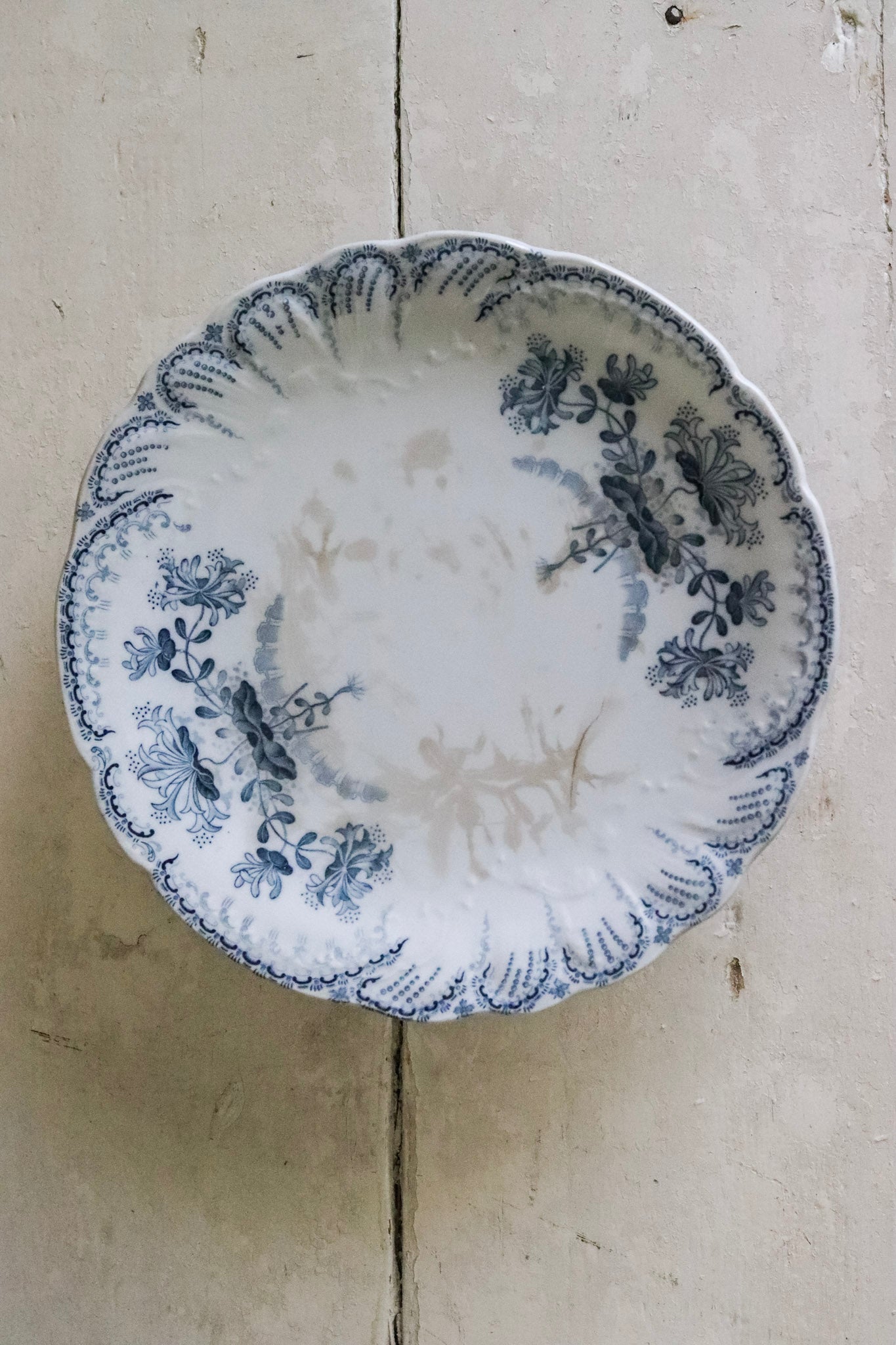 Antique Transferware Footed Dish