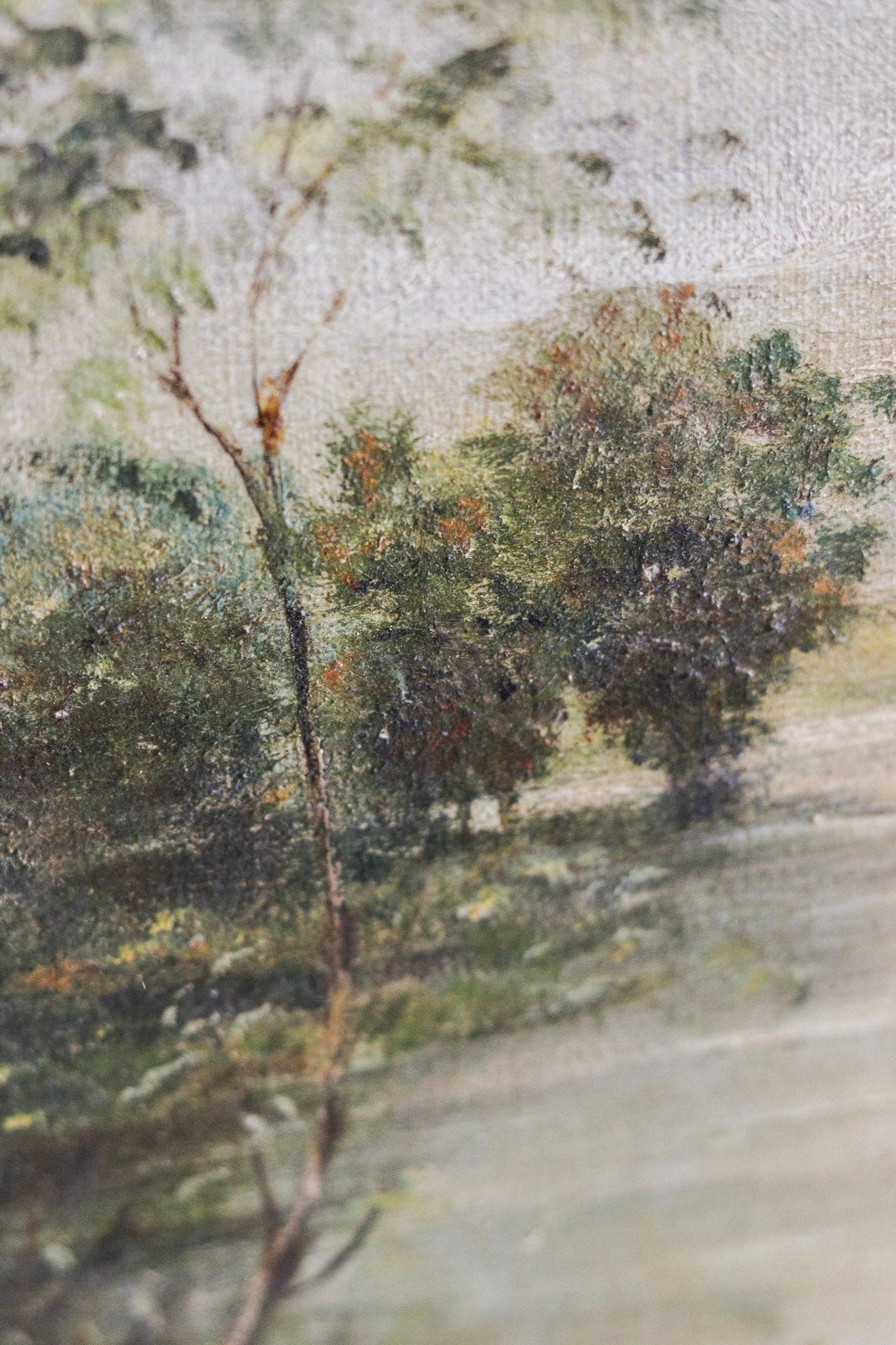 Vintage English Oil Painting with Cows