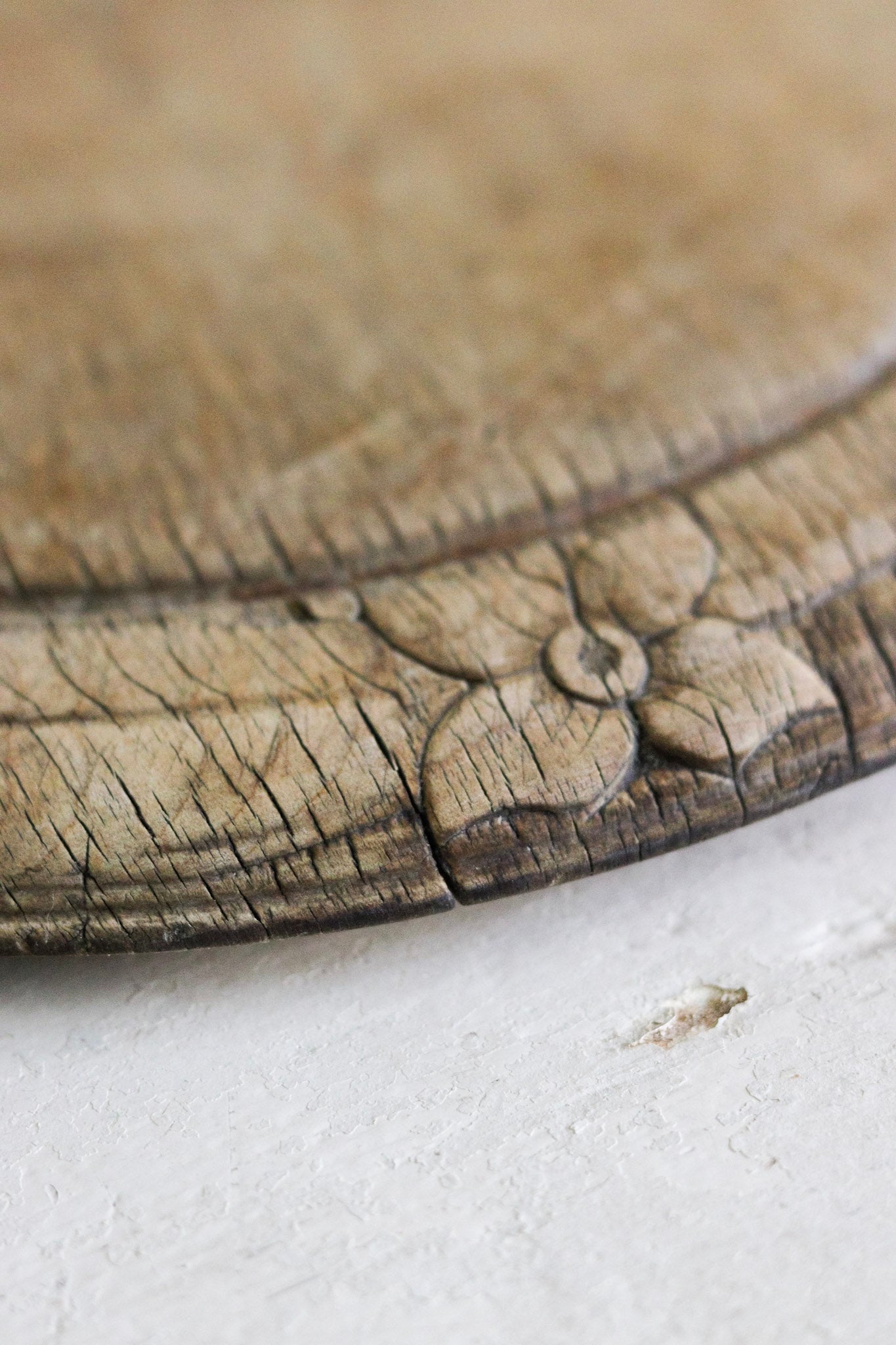 Vintage English Bread Board with Flowers