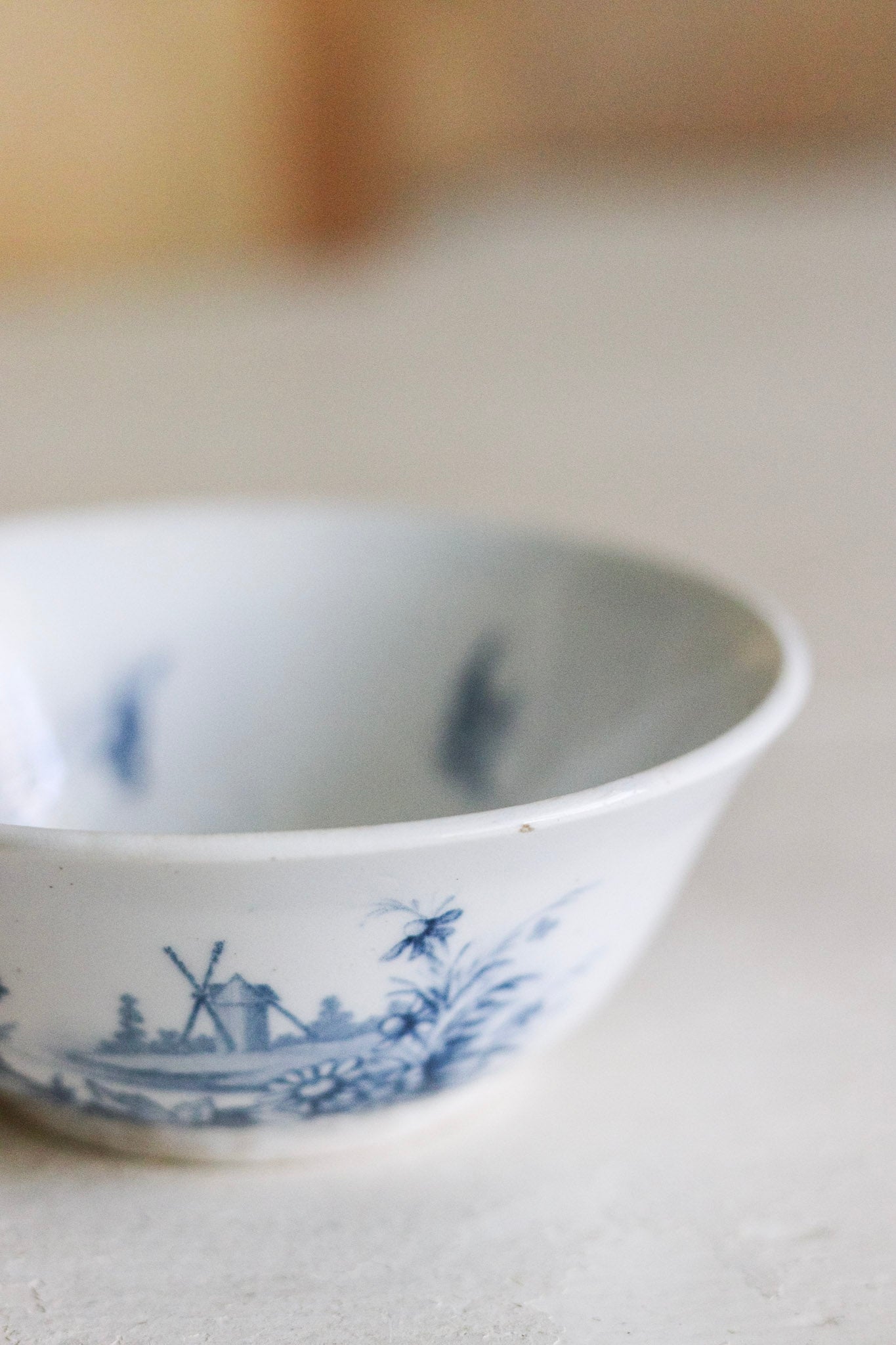 Antique French Dînette Set Transferware Salad Bowl