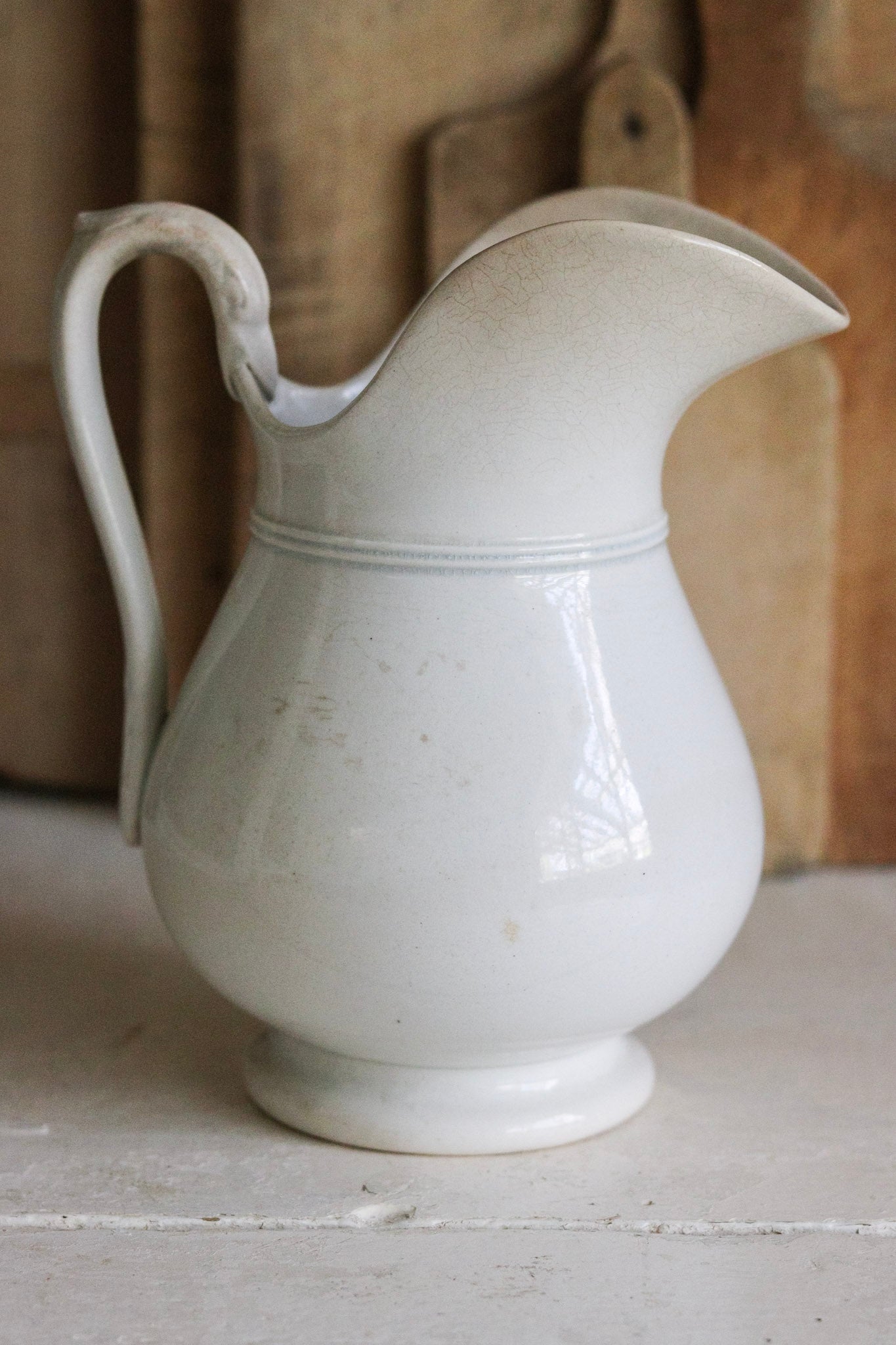 Antique French Ironstone Pitcher