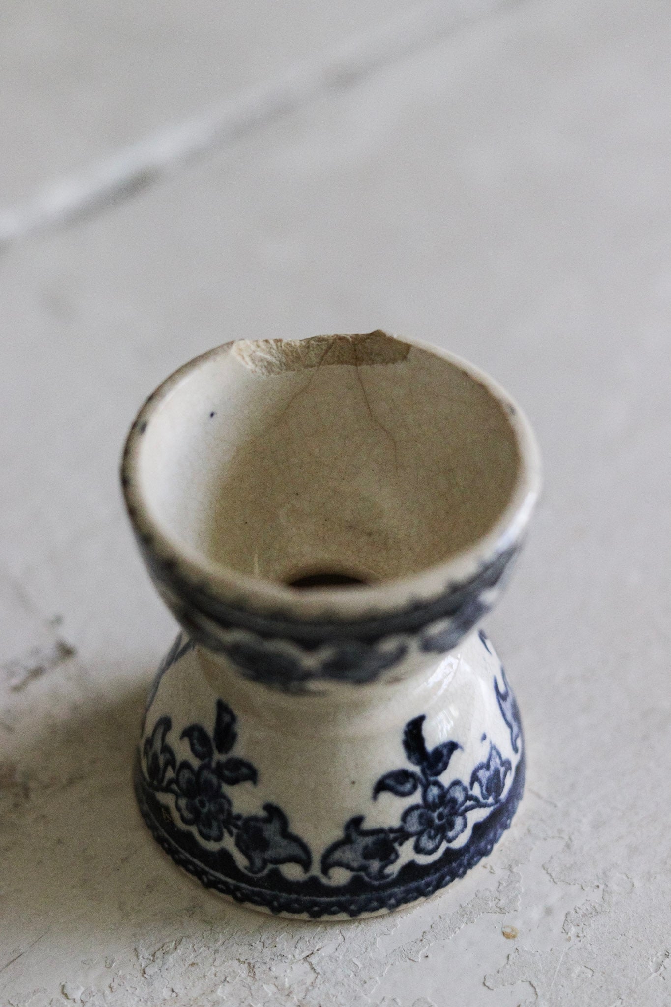 Antique French Transferware Egg Cup