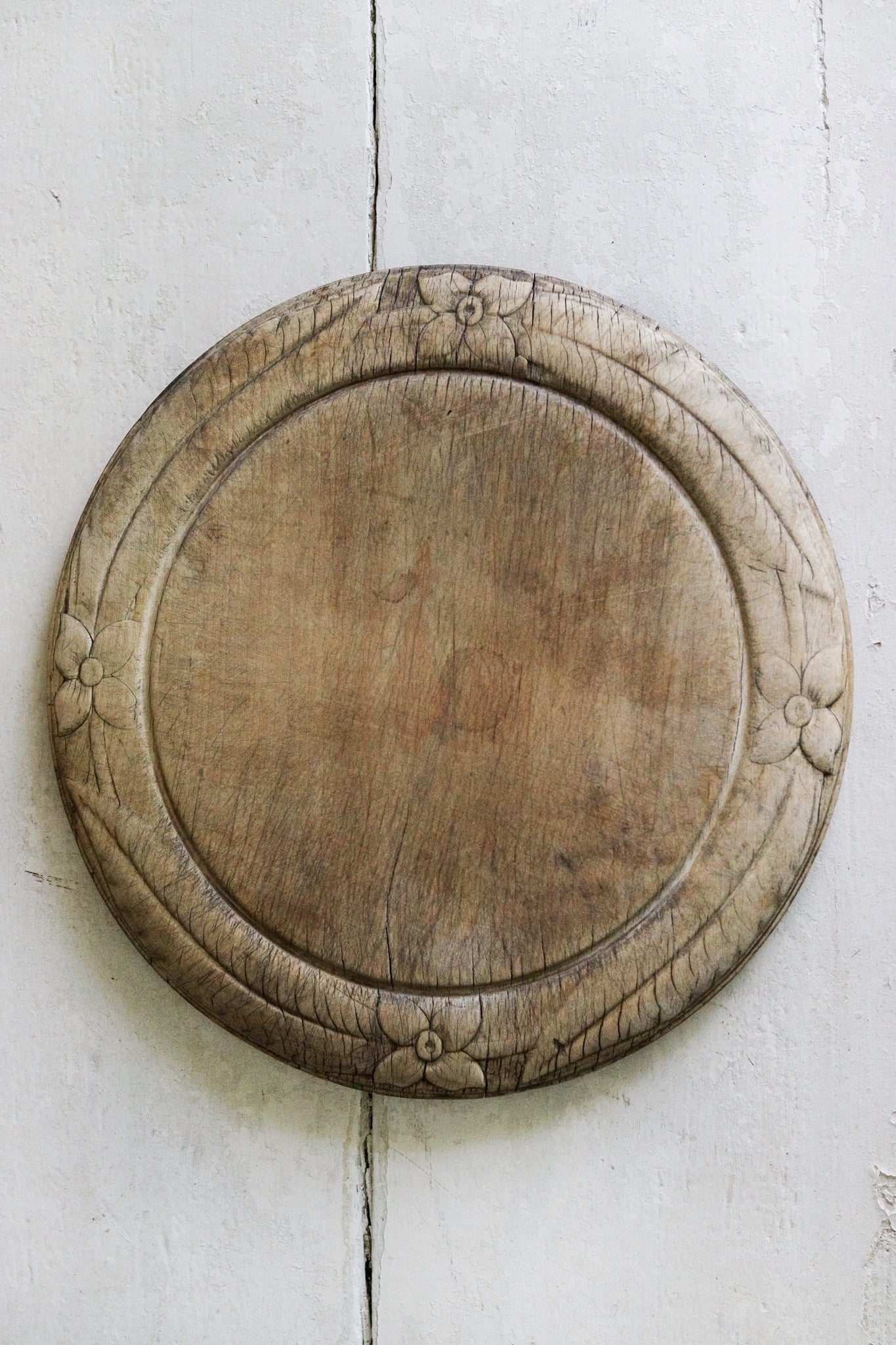 Vintage English Bread Board with Flowers