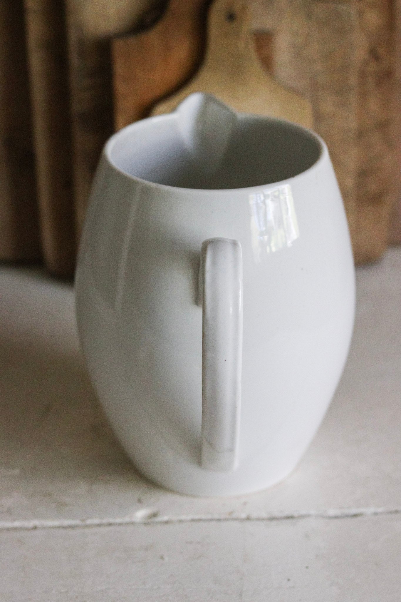 Large French Ironstone Pitcher
