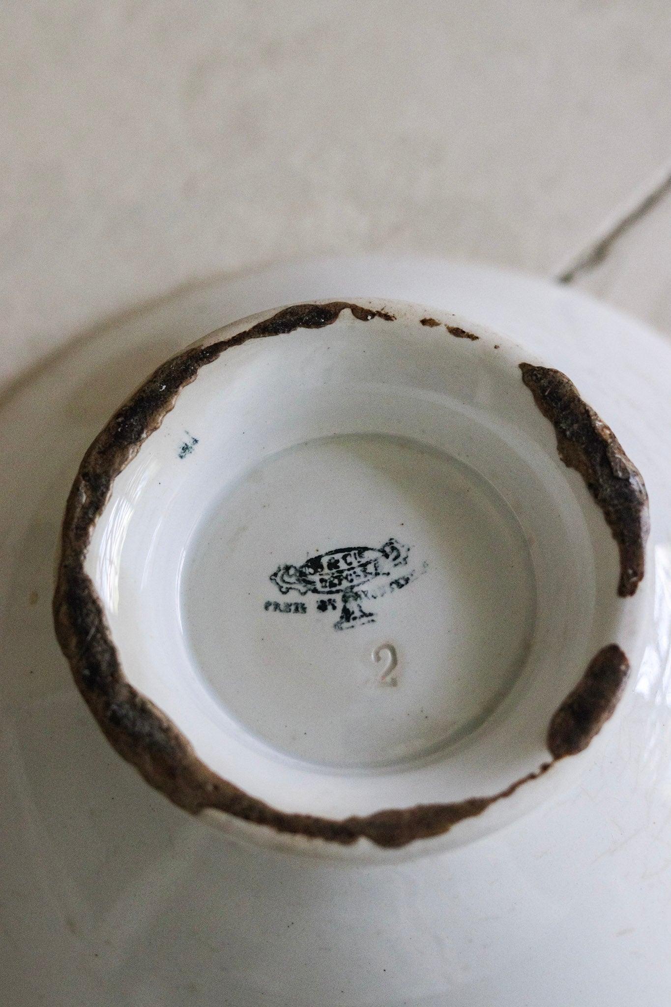 Antique French Bowl with Pestle