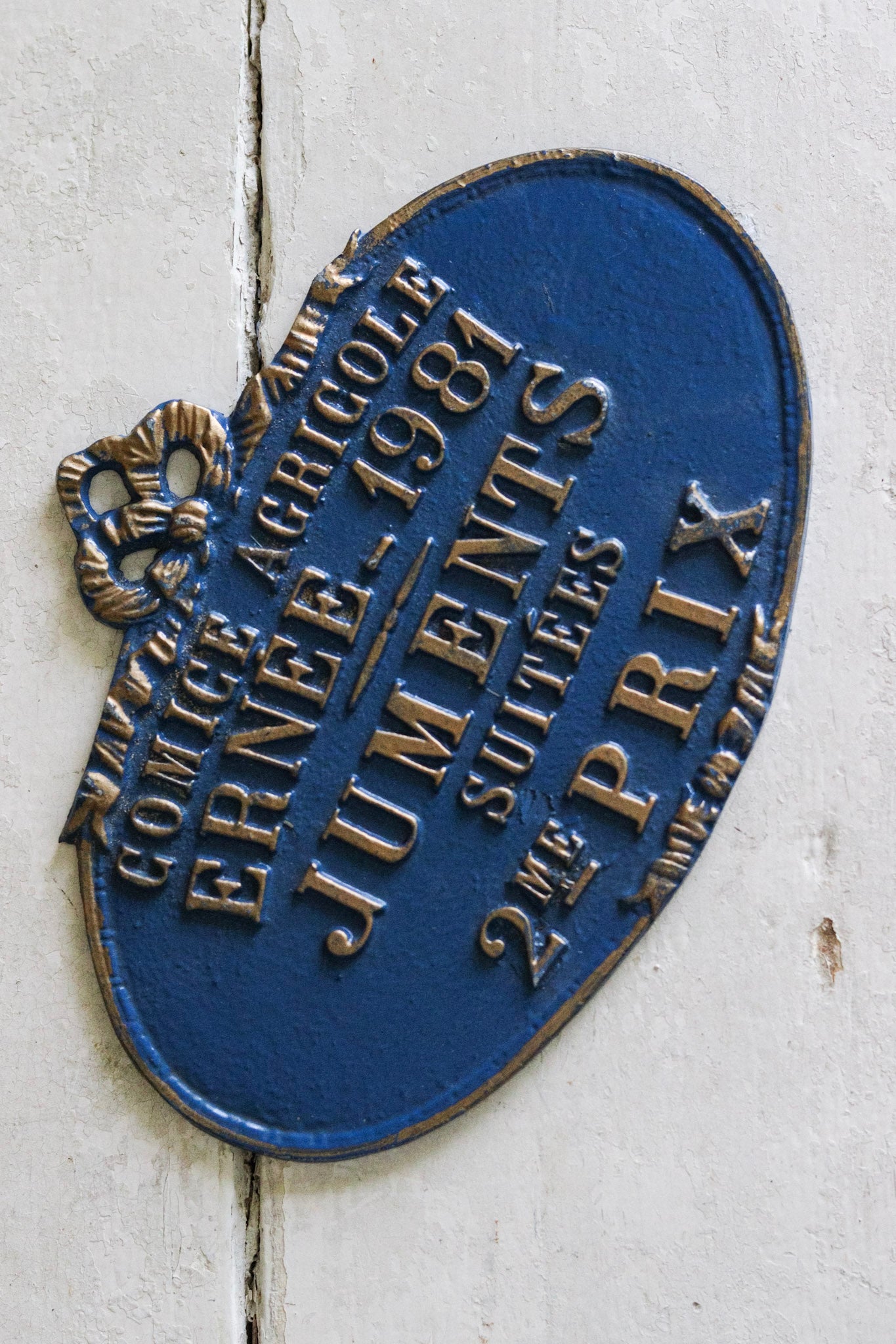 Vintage French Equestrian Plaque