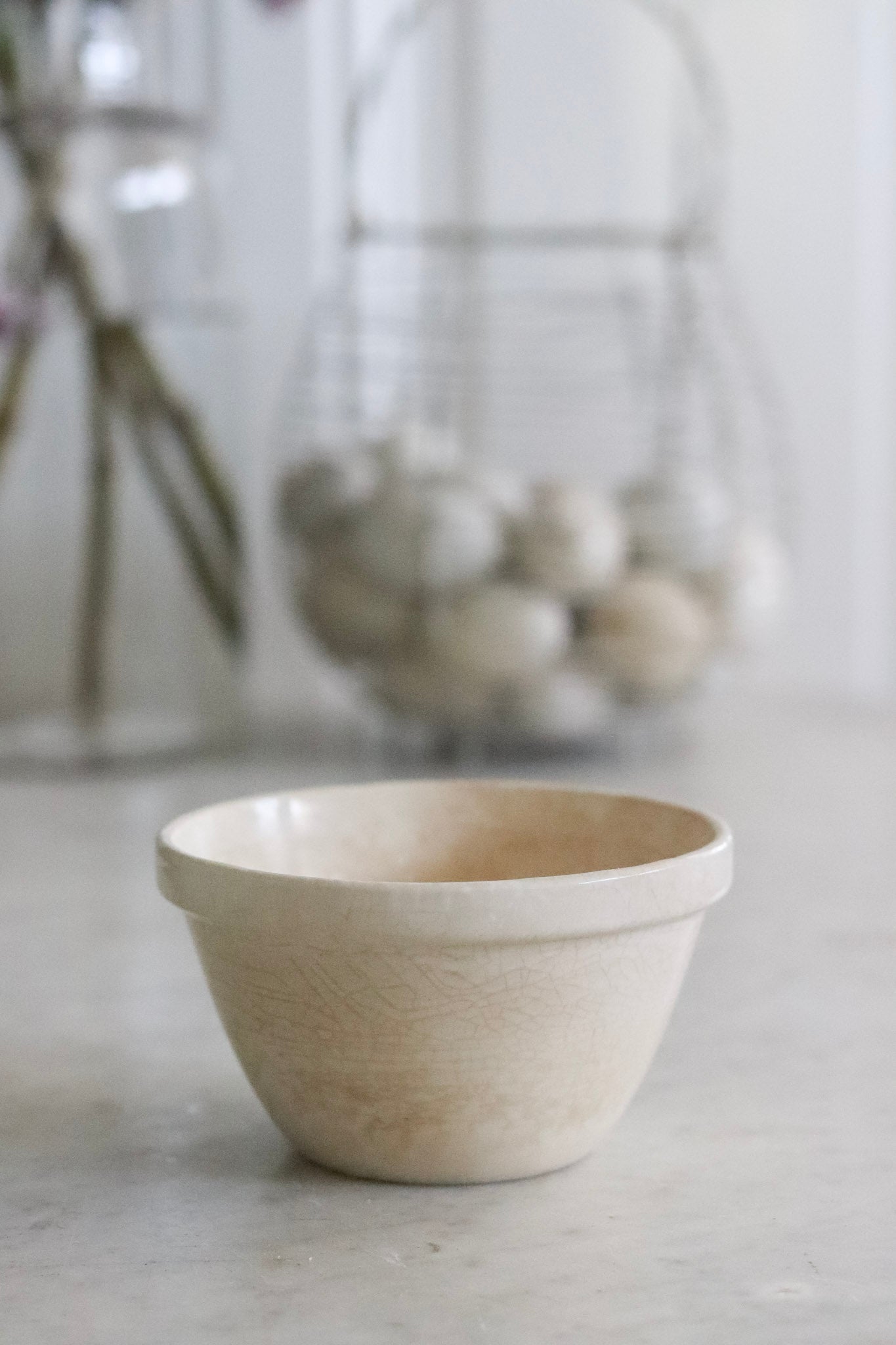 Petite Stained Vintage English Pudding Bowl