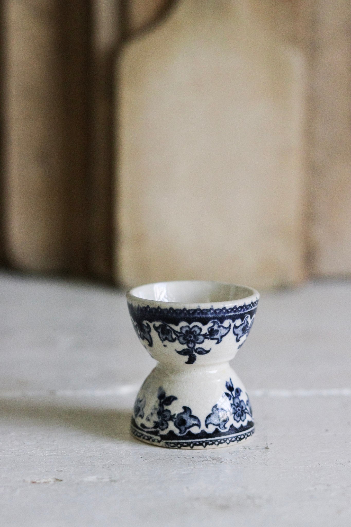 Antique French Transferware Egg Cup