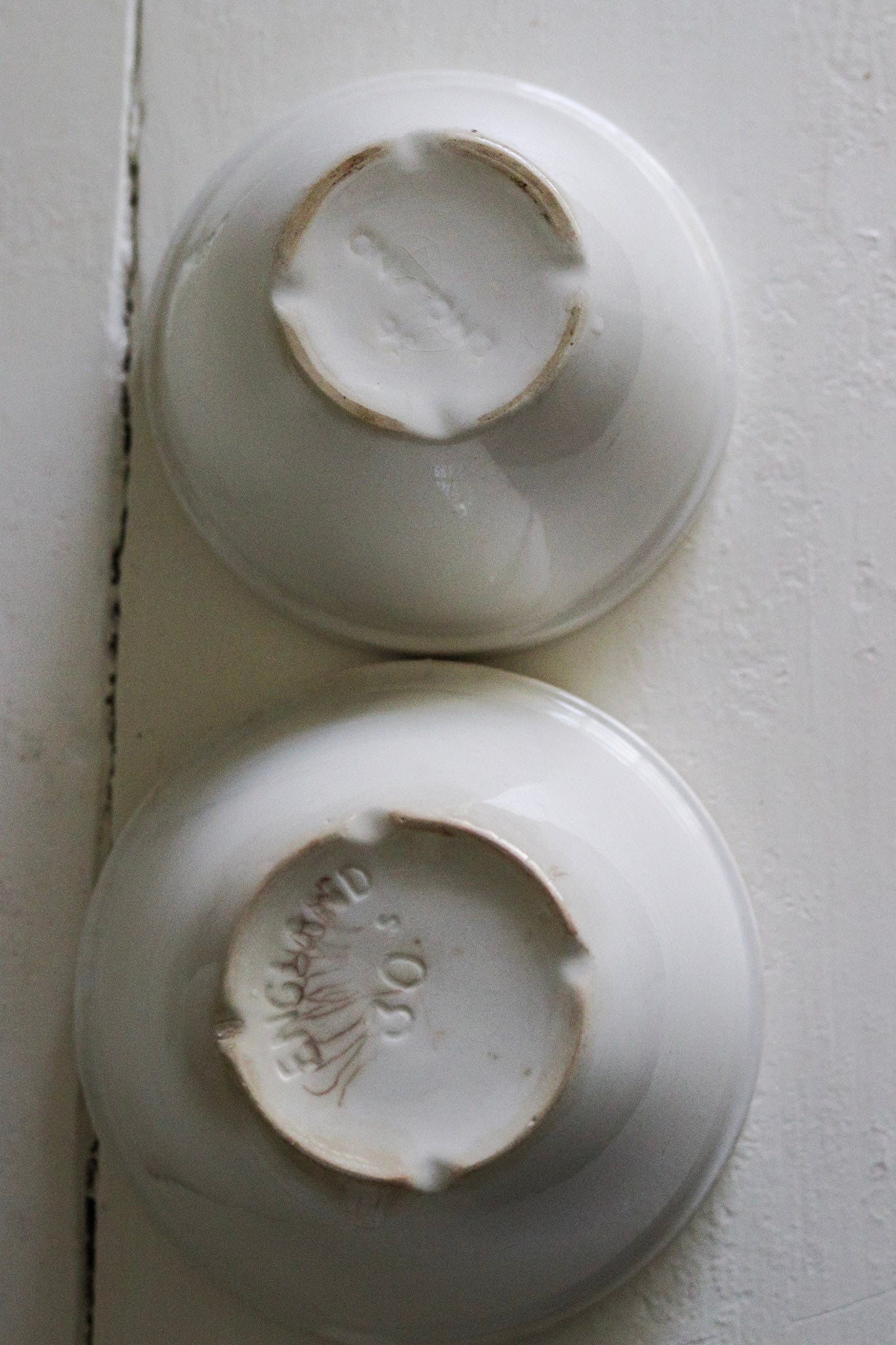 Pair of Vintage English Pudding Bowls No.1