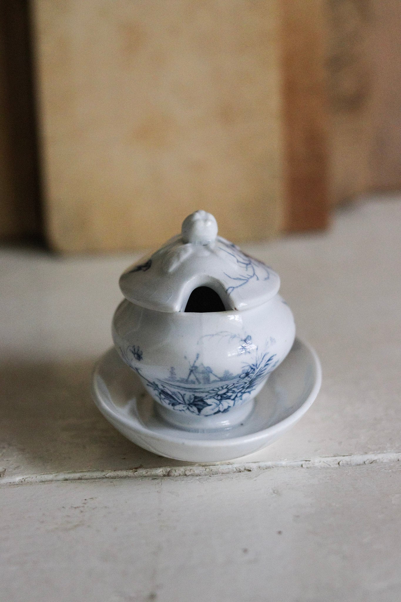 Antique French Dînette Set Transferware Saucier No. 1