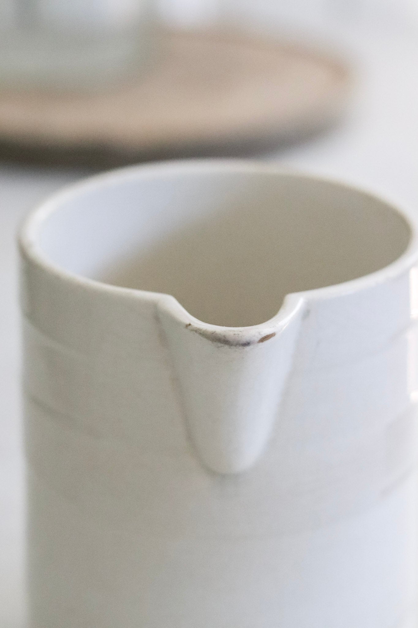 Antique French Banded Pitcher