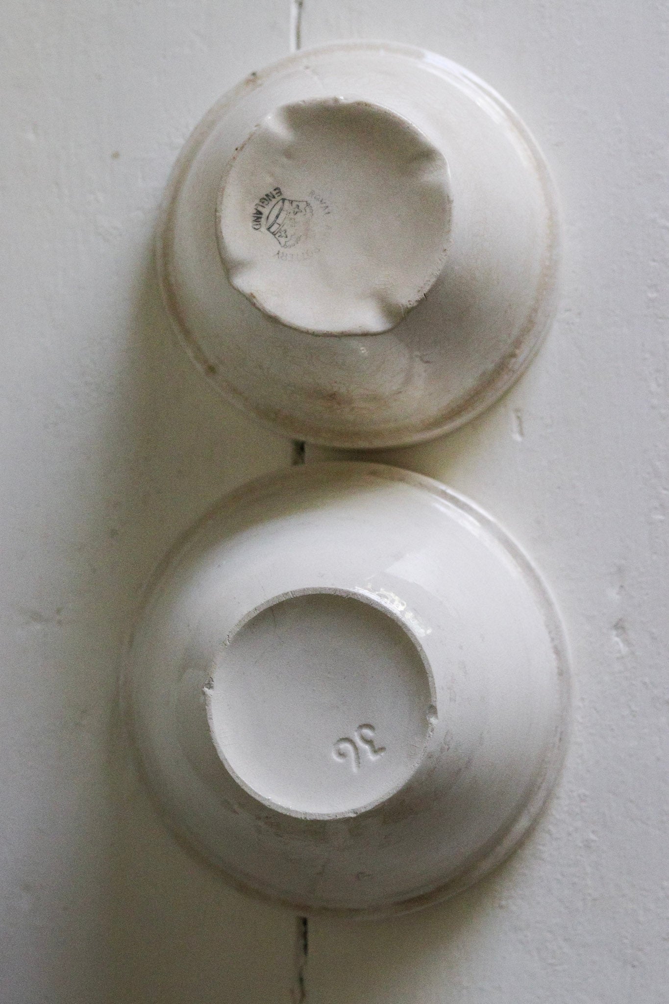 Pair of Vintage English Pudding Bowls