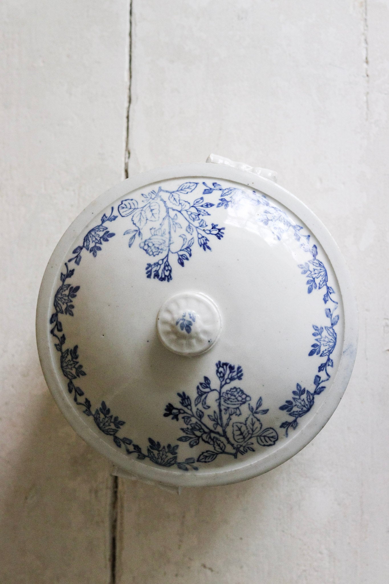 Vintage French Saint Uze Tureen with Flowers
