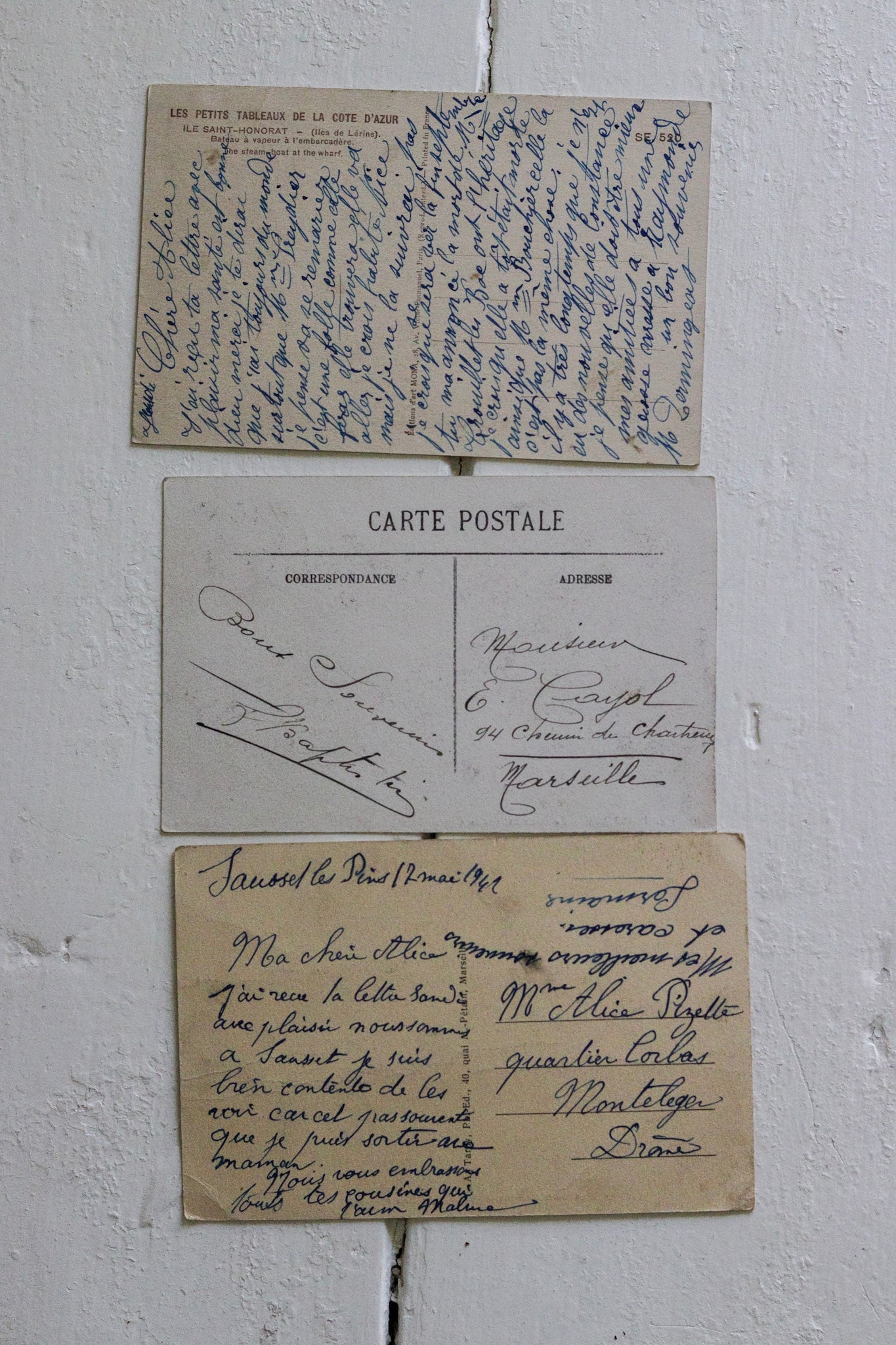 Three Vintage French Seaside Postcards - No.1