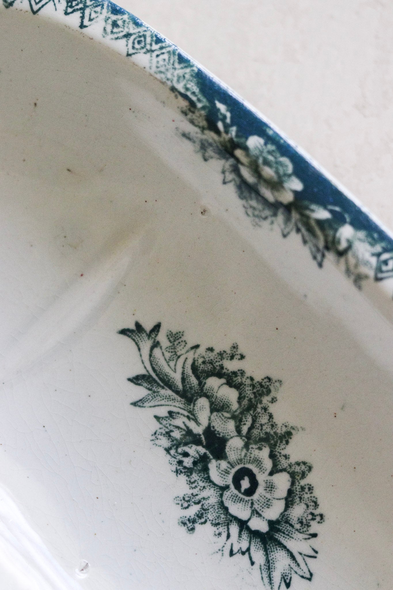 Vinage French Transferware Razor Dish