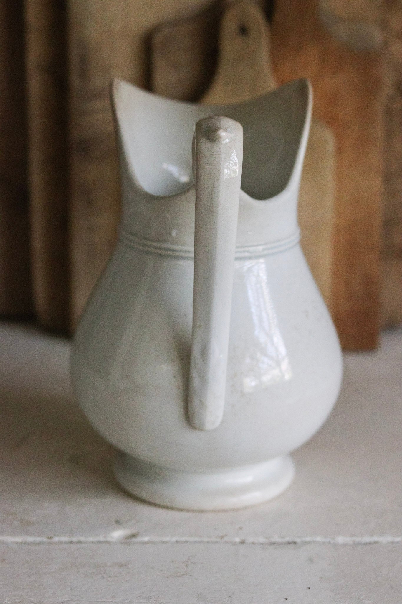 Antique French Ironstone Pitcher
