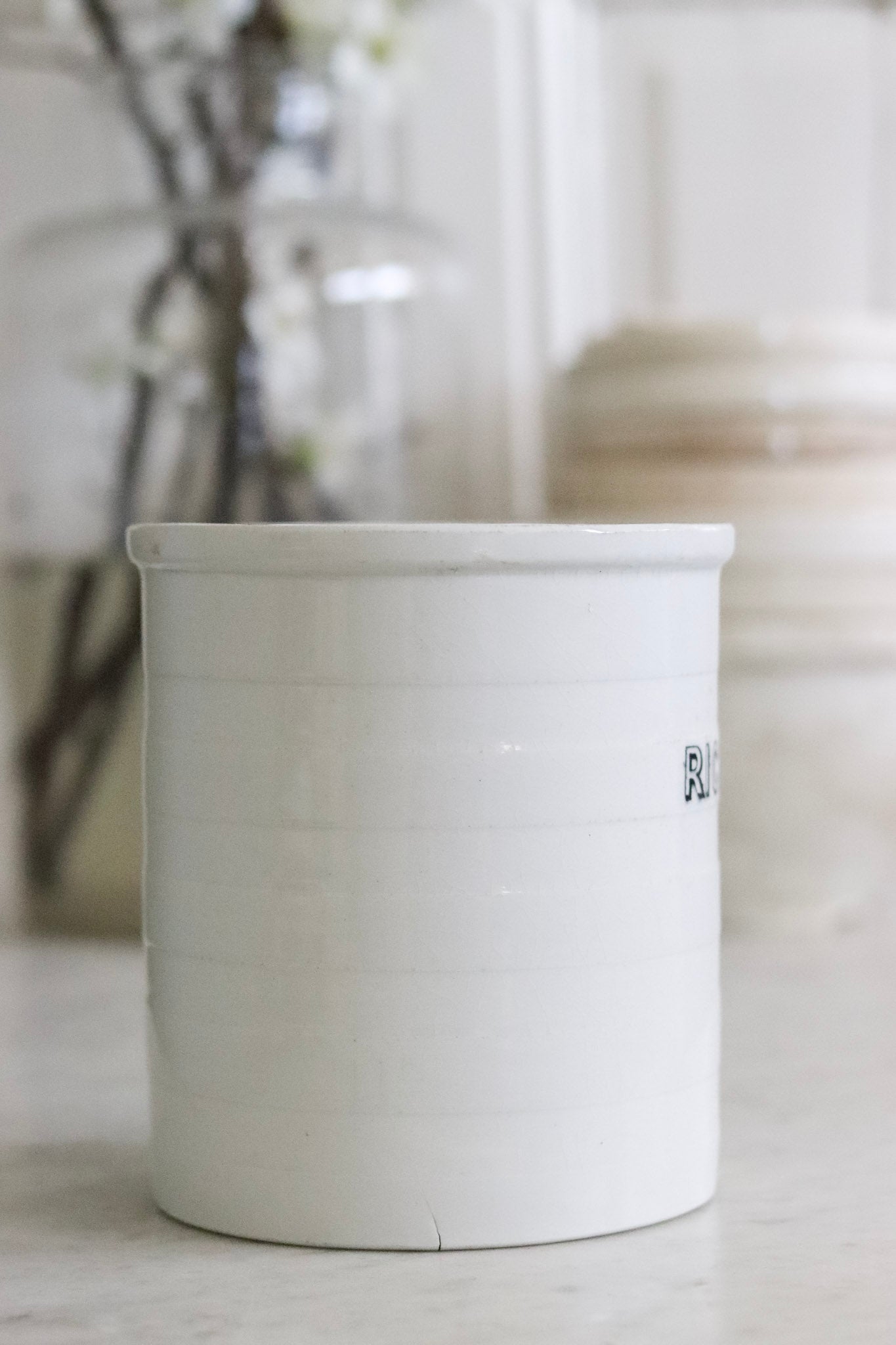 Antique English Banded Canister